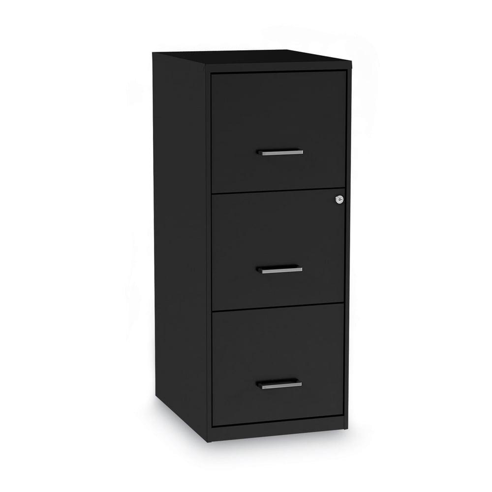 Alera Black 3-Drawer Lockable Vertical File Cabinet