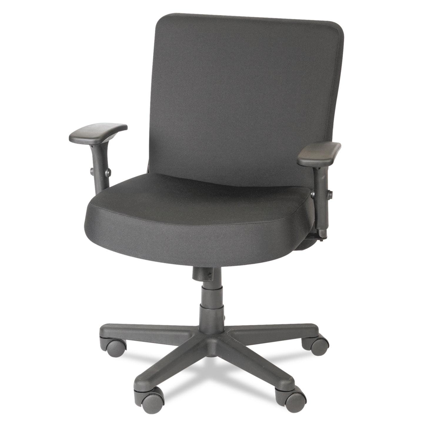 Black Fabric Executive Swivel Task Chair with Adjustable Arms