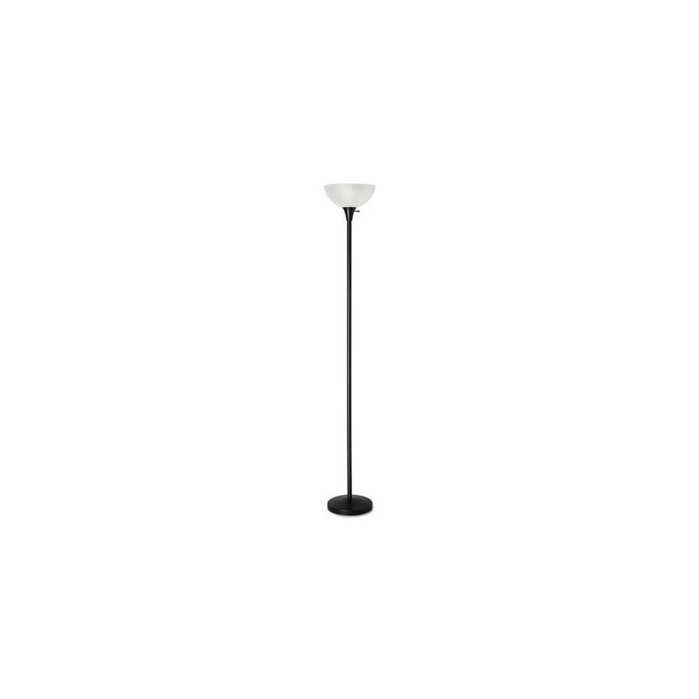 Alera 71" Black Metal Floor Lamp with Frosted White Shade