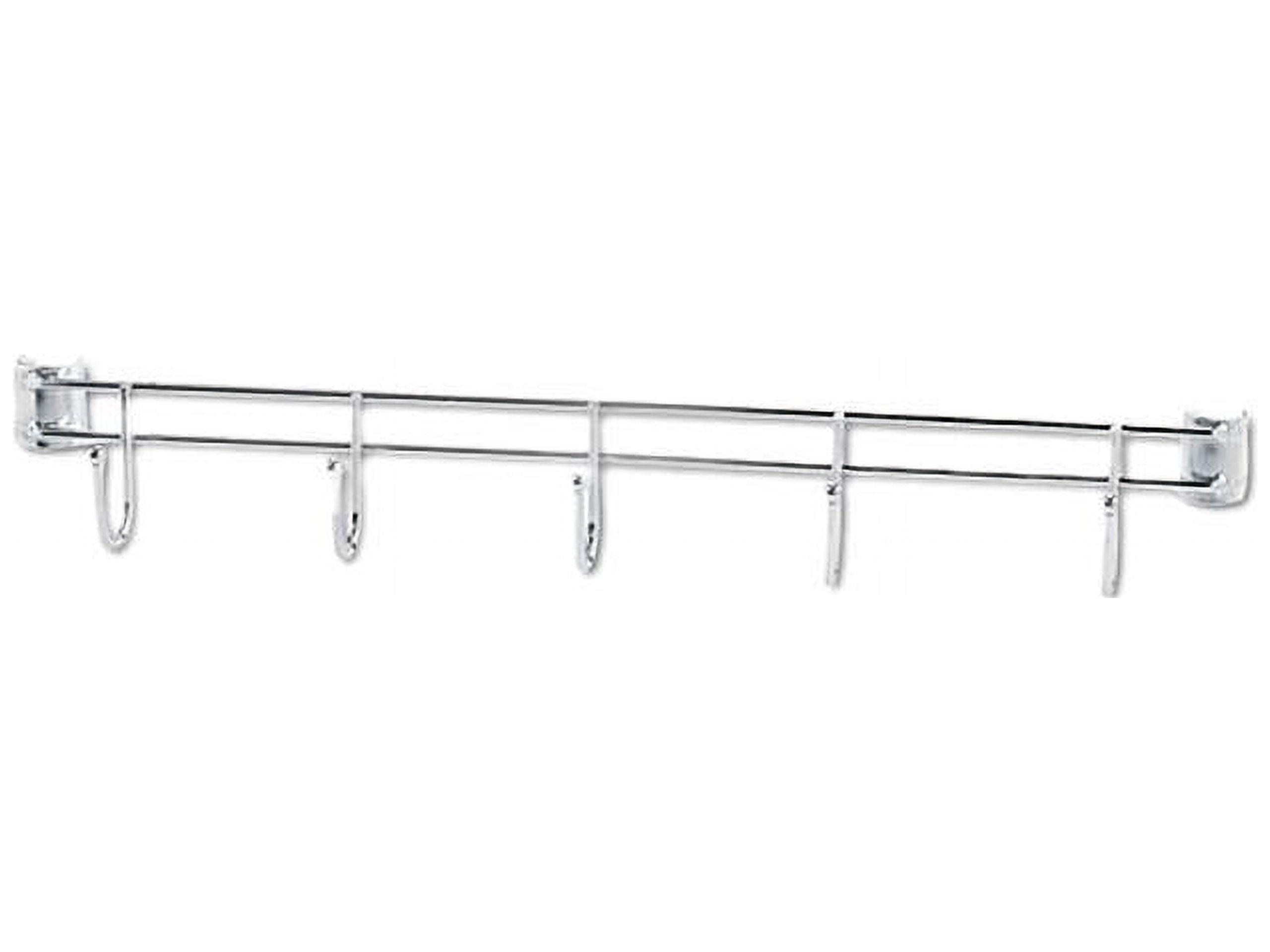 24" Hook Bars for Wire Shelving in Silver