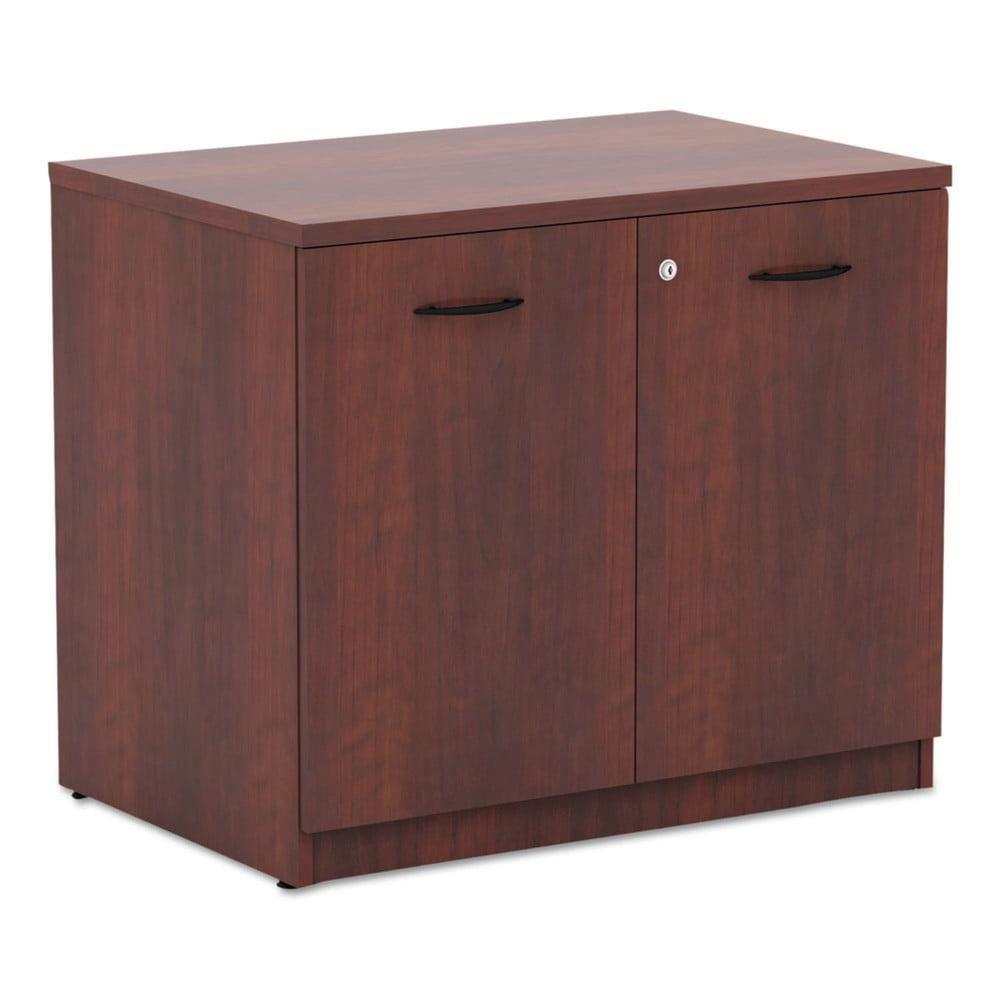 Espresso Lockable Freestanding Office Storage Cabinet