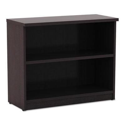 Espresso Adjustable Two-Shelf Woodgrain Bookcase