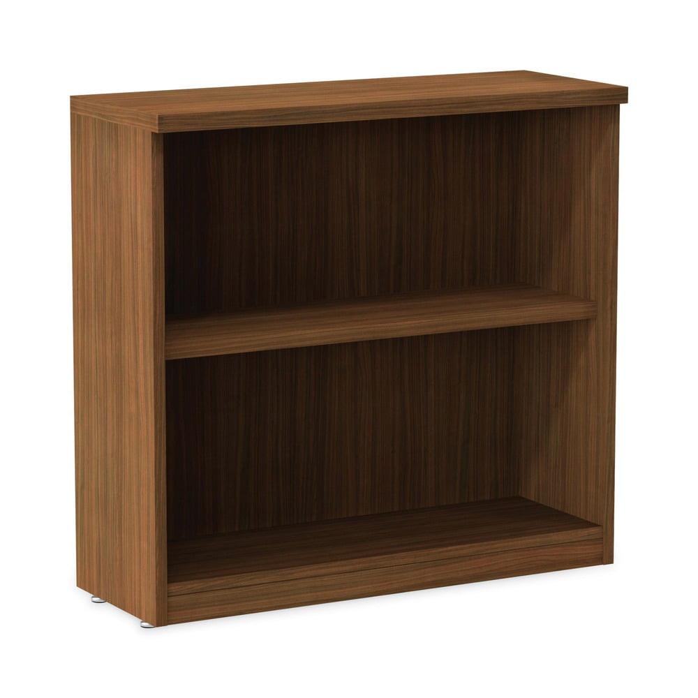 Valencia Modern Walnut 2-Shelf Adjustable Bookcase