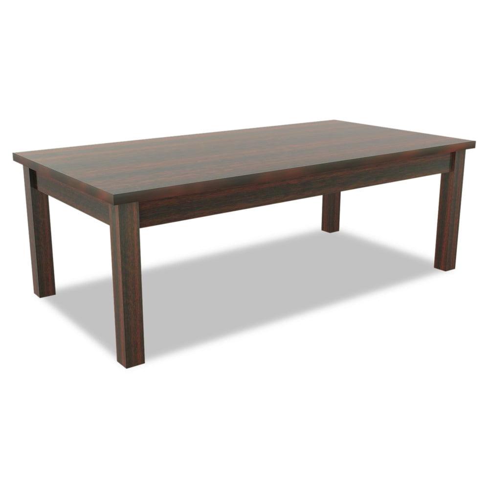 Mahogany Rectangular Wood Coffee Table with Laminate Finish