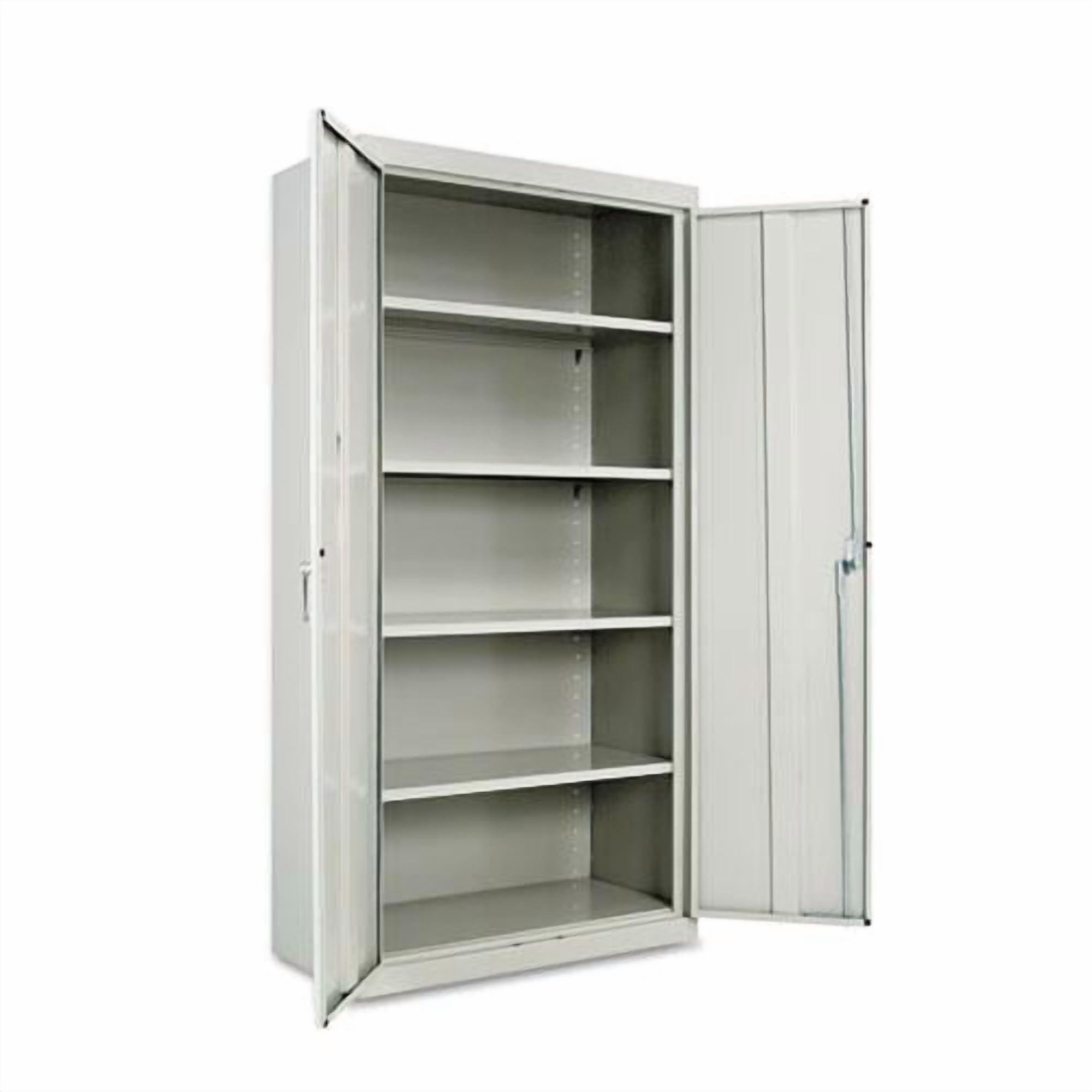 Alera Assembled 72" High Heavy-Duty Welded Storage Cabinet, Four Adjustable Shelves, 36w x 18d, Light Gray