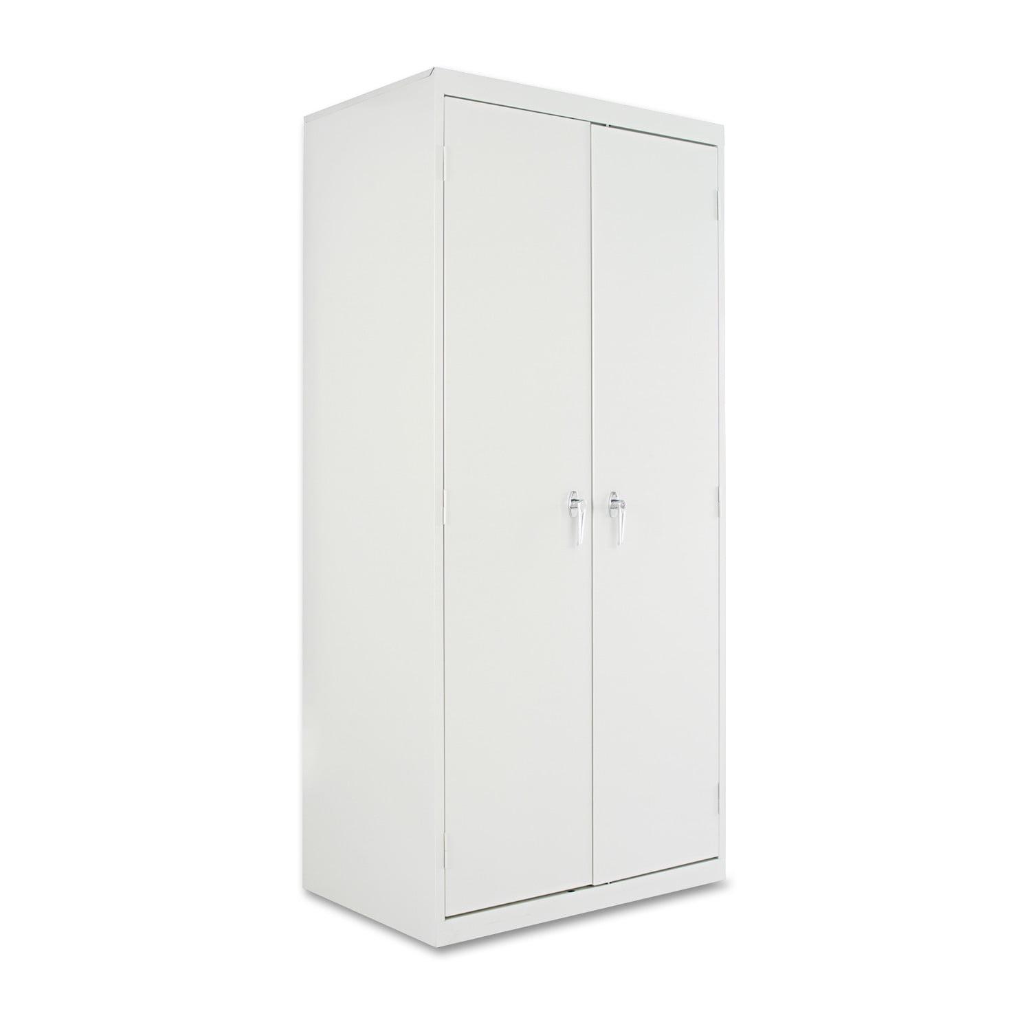 Assembled Light Gray Freestanding Lockable Office Cabinet with Adjustable Shelving