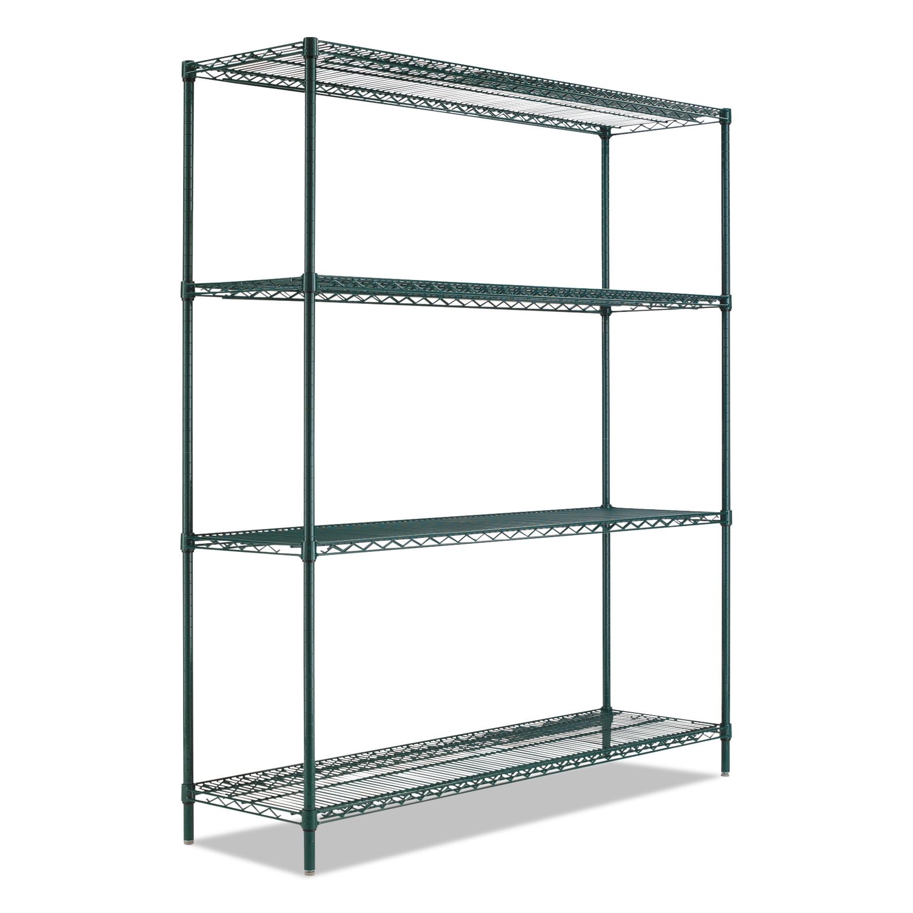 Black Anthracite Plus 72"x24" 4-Shelf Wire Shelving Unit