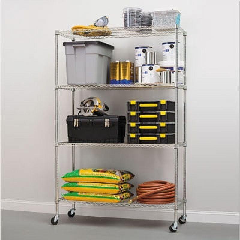 48'' W Height -Adjustable Shelving Unit with Wheels