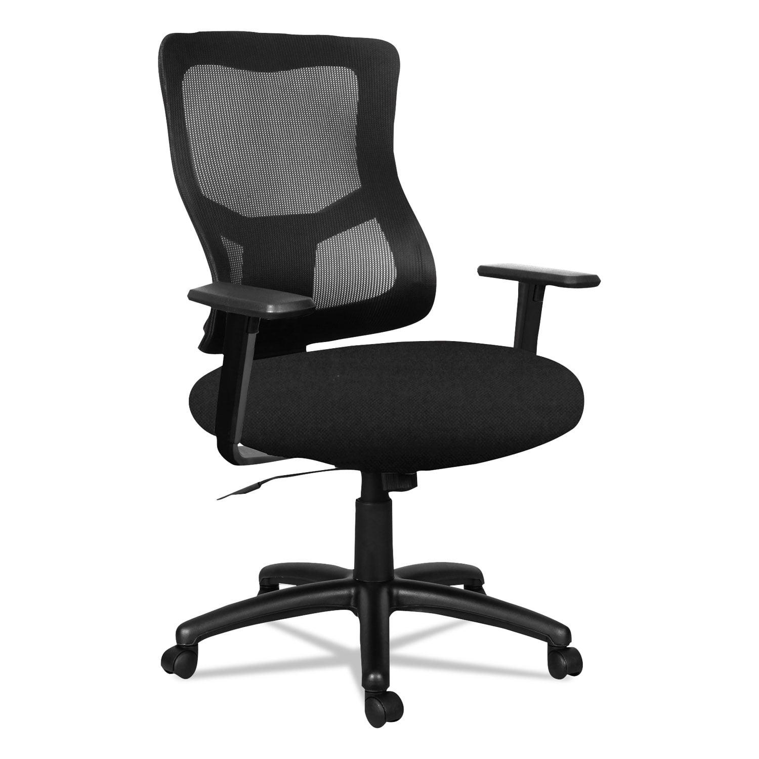 Black Mesh Mid-Back Swivel Office Chair with Adjustable Arms