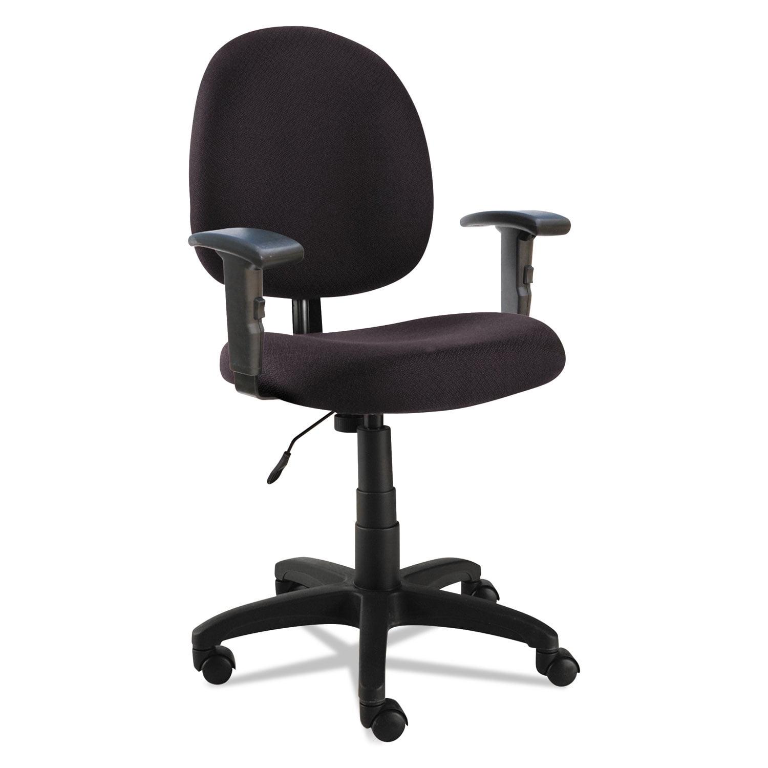 ErgoFlex Black Fabric Swivel Task Chair with Adjustable Arms