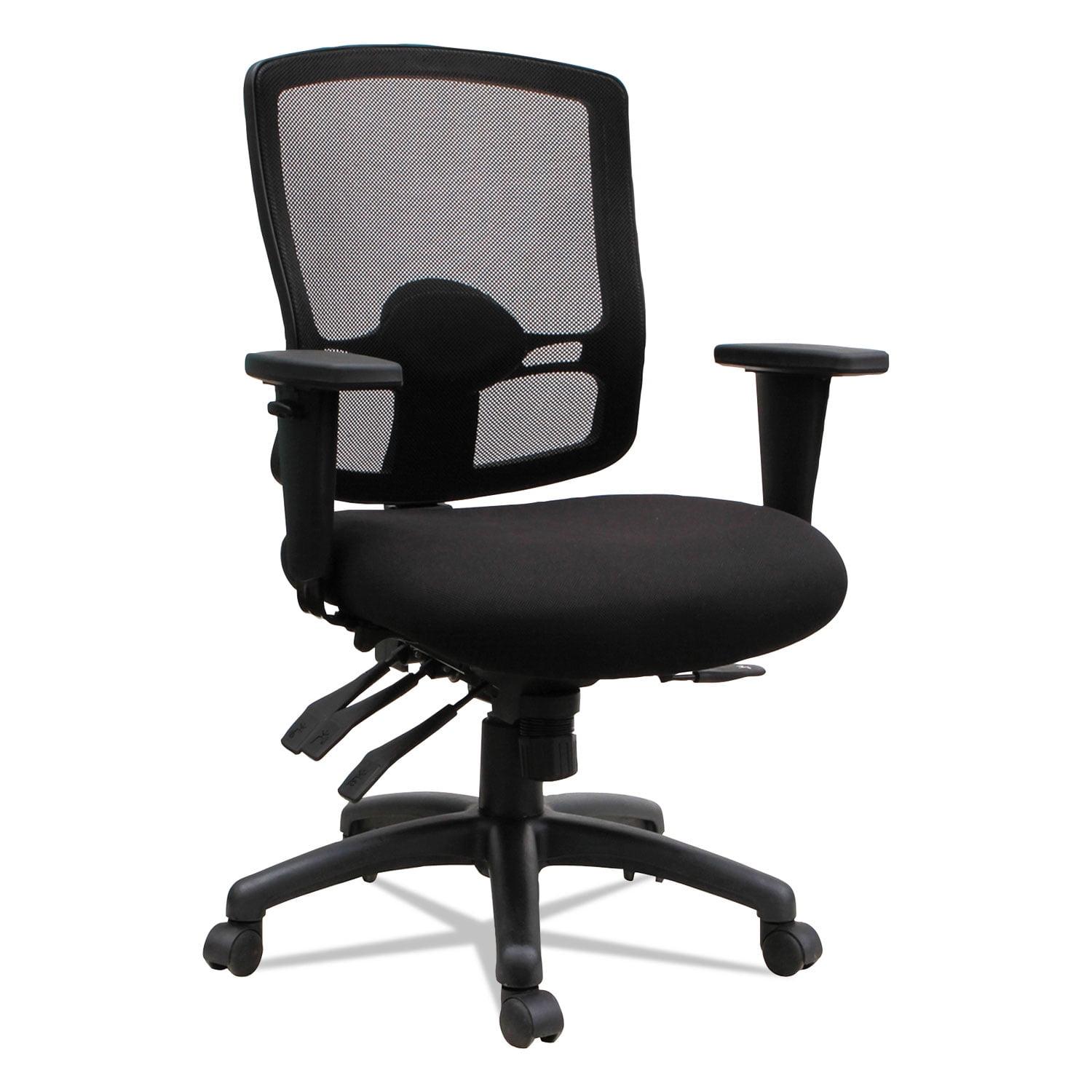 Alera Alera Etros Series Mid-Back Multifunction with Seat Slide Chair, Supports Up to 275 lb, 17.83" to 21.45" Seat Height, Black