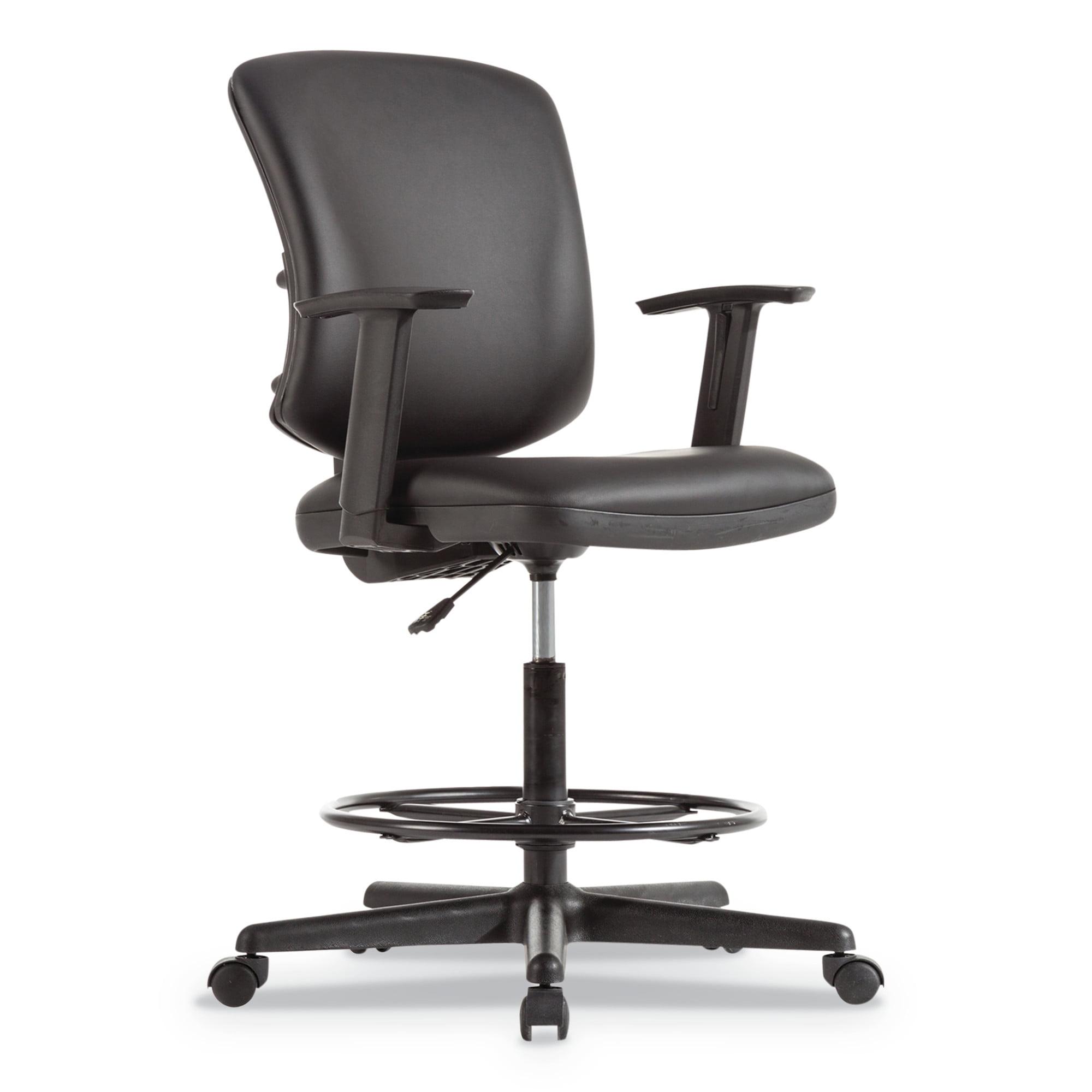 Elevate Modern Black Leatherette Adjustable Office Stool