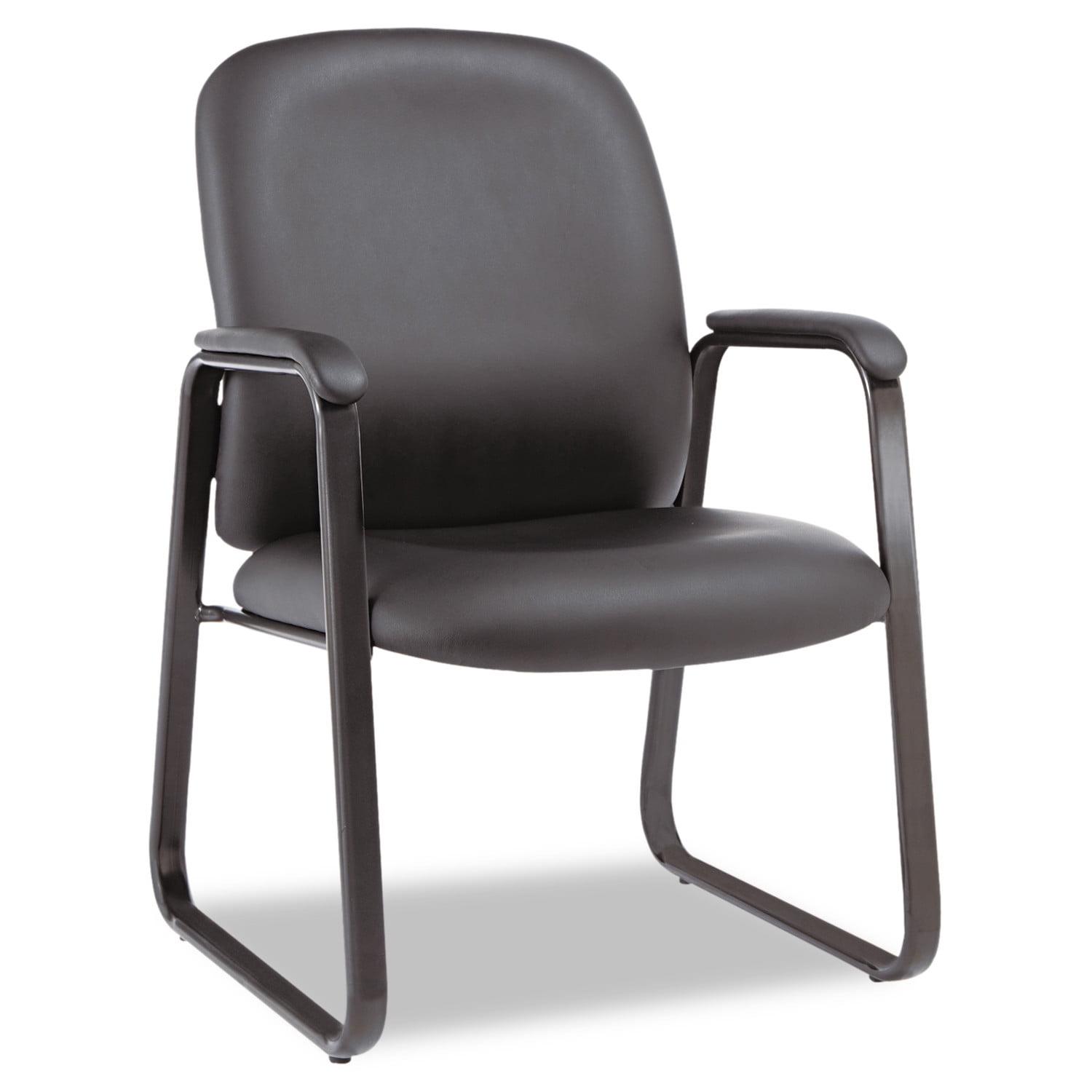 Genaro Series Leather Seat Waiting Room Chair with Metal Frame