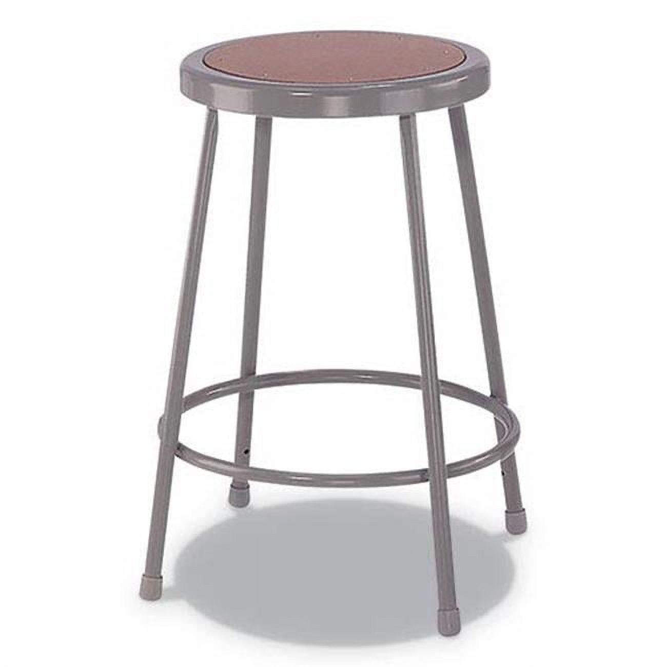 Brown and Gray Adjustable Backless Industrial Stool