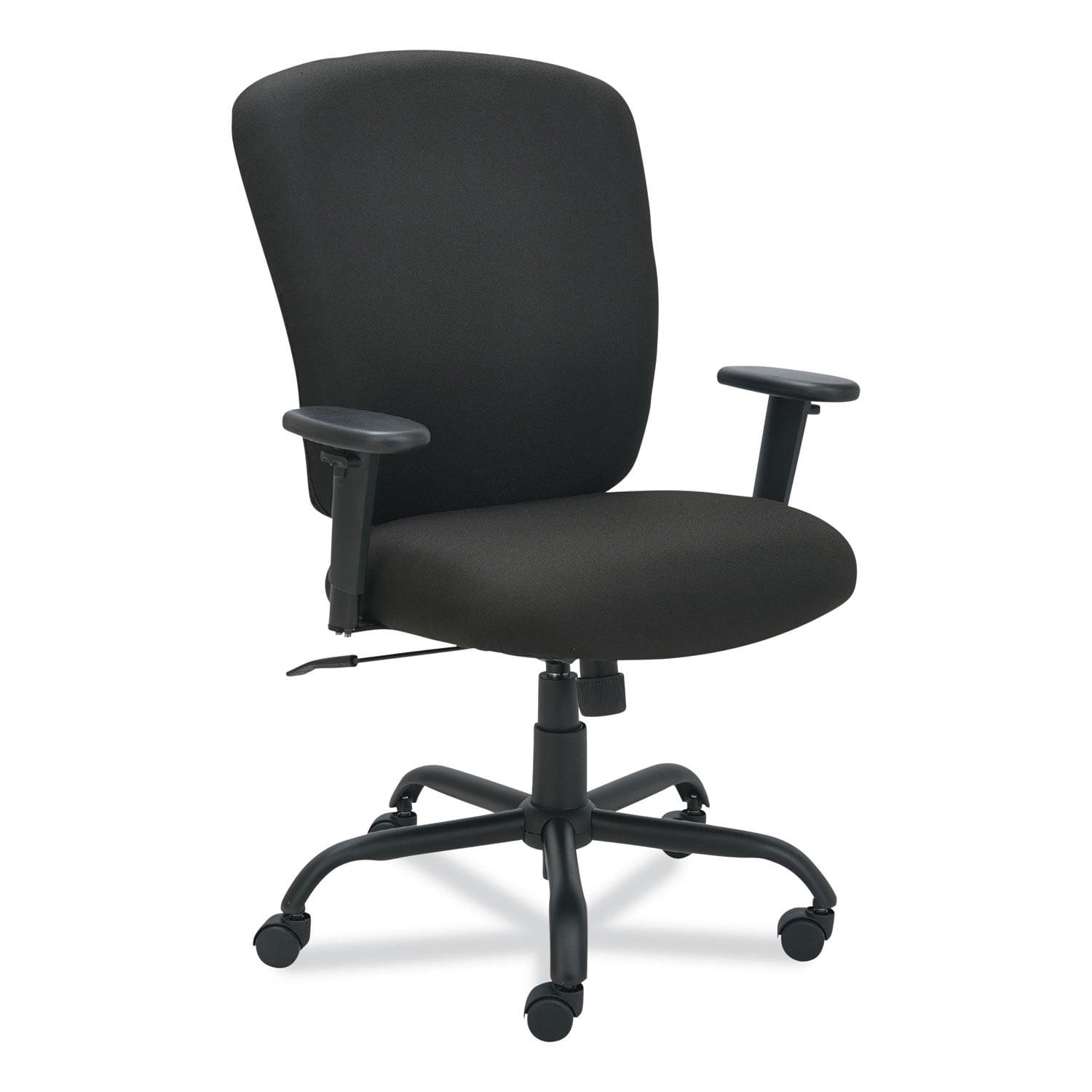 ErgoFlex Black Polyurethane Adjustable Office Chair with Swivel