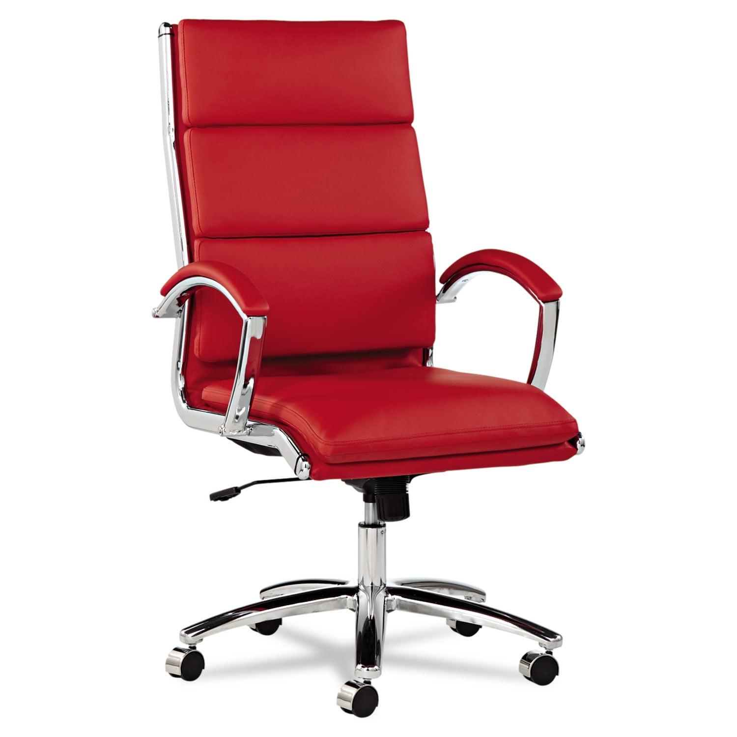 Napoli High-Back Slim Profile Red Faux Leather Office Chair