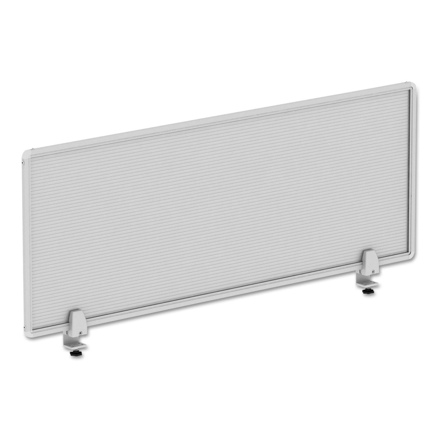 Silver and Clear Polycarbonate Privacy Panel with Metal Frame