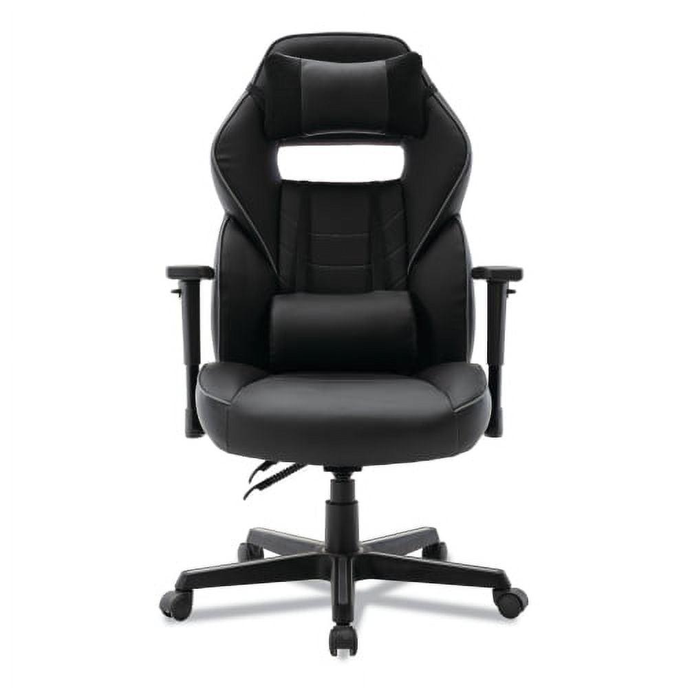 Alera Racing Style Ergonomic Gaming Chair, Supports 275 lb, 15.91" to 19.8" Seat Height, Black/Gray Trim Seat/Back, Black/Gray Base