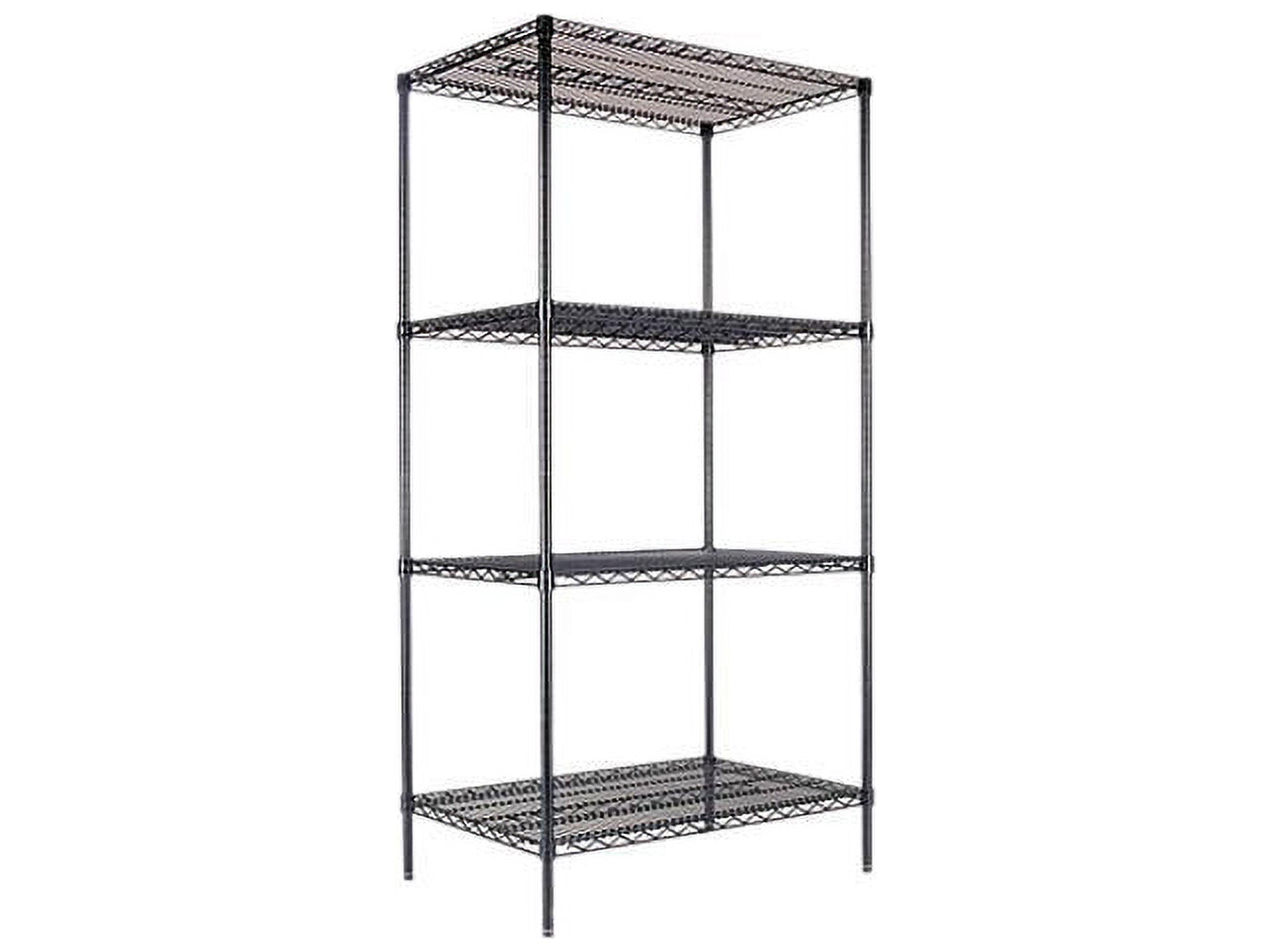 Black 36" x 24" x 72" Wire Shelving Unit