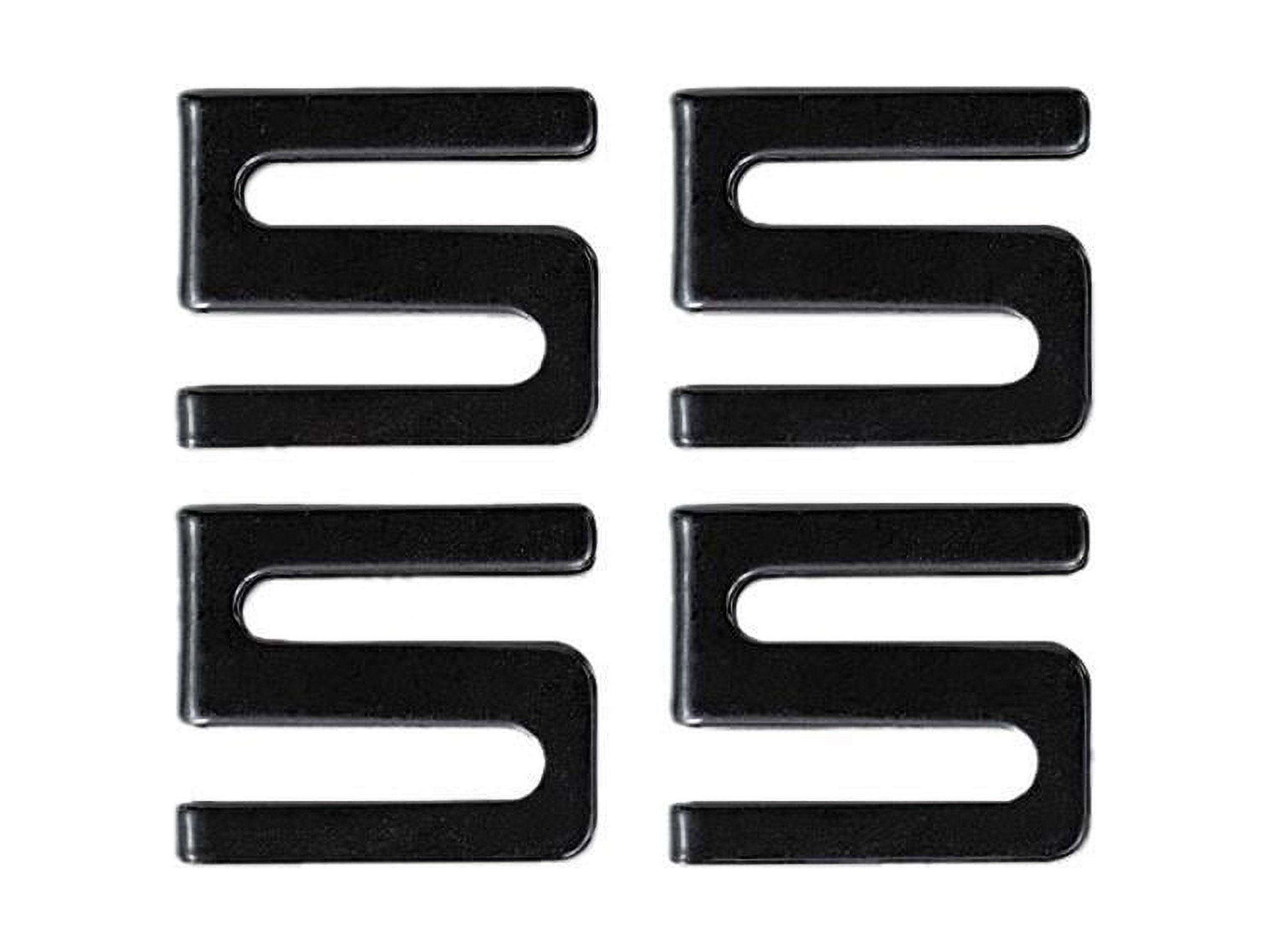 Black Metal S Hooks for Wire Shelving, 4-Pack