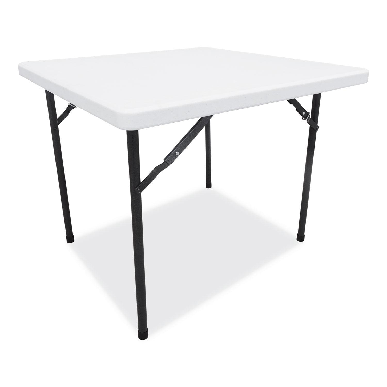 Alera Mesa Plegable Cuadrada de Plástico 36 Ancho x 36 Profundidad x 29 1/4 Alto, Blanco