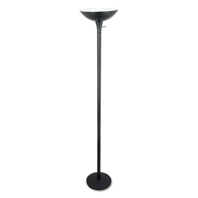 Alera Torchier Floor Lamp, 12.5"w x 12.5"d x 72"h, Matte Black -ALELMPF52B