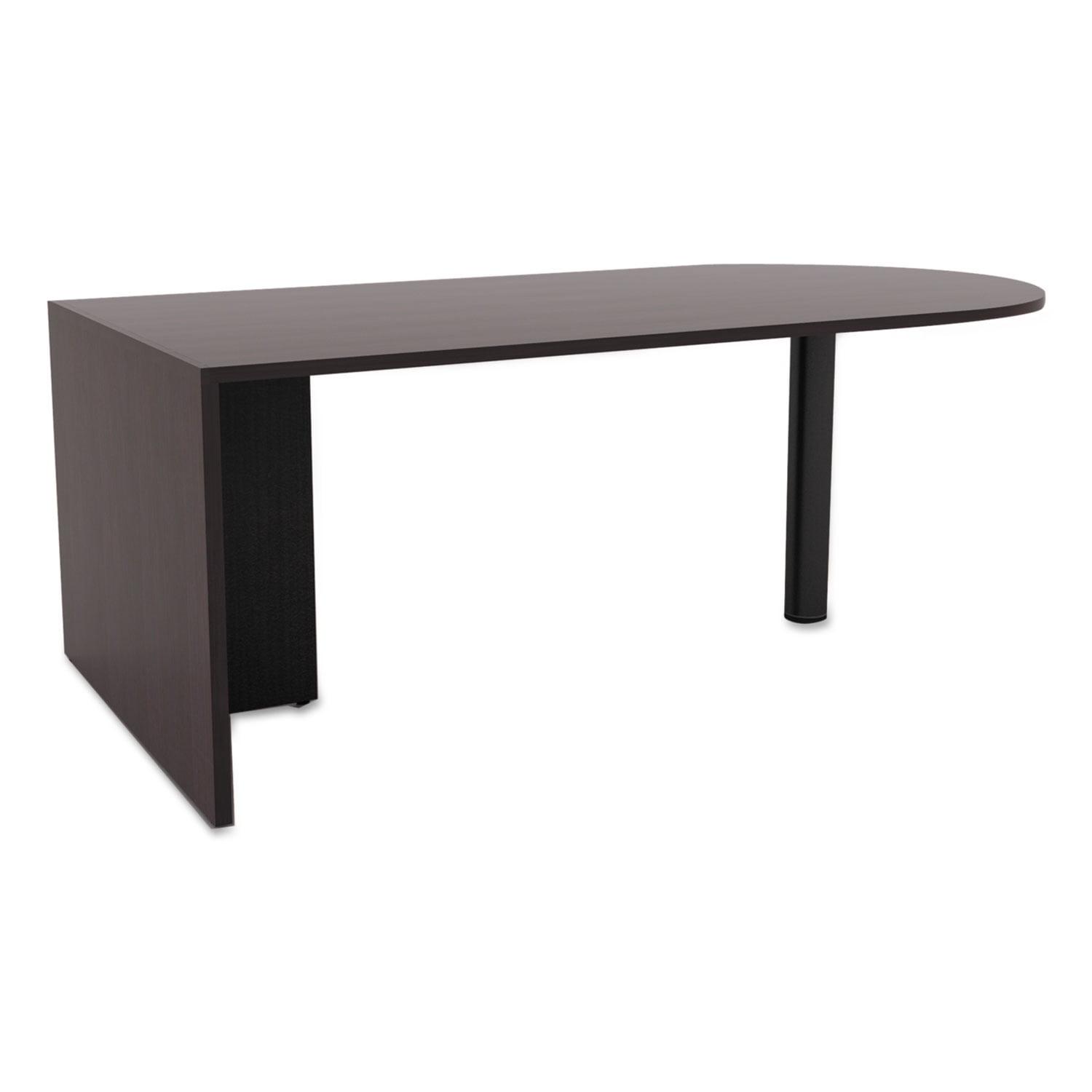 Espresso Executive Metal Base Desk with Laminate Surface