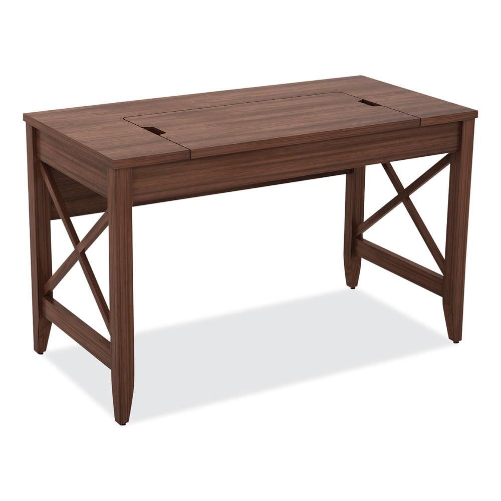 Alera WDE4824-T-WA 47.25 in. x 23.63 in. x 29.5 in. to 43.75 in. Sit-to-Stand Table Desk - Modern Walnut