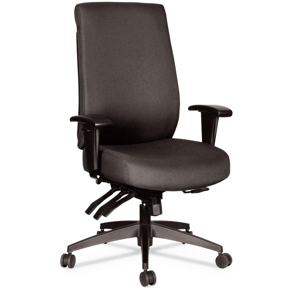 Black High-Back Ergonomic Swivel Task Chair with Adjustable Arms