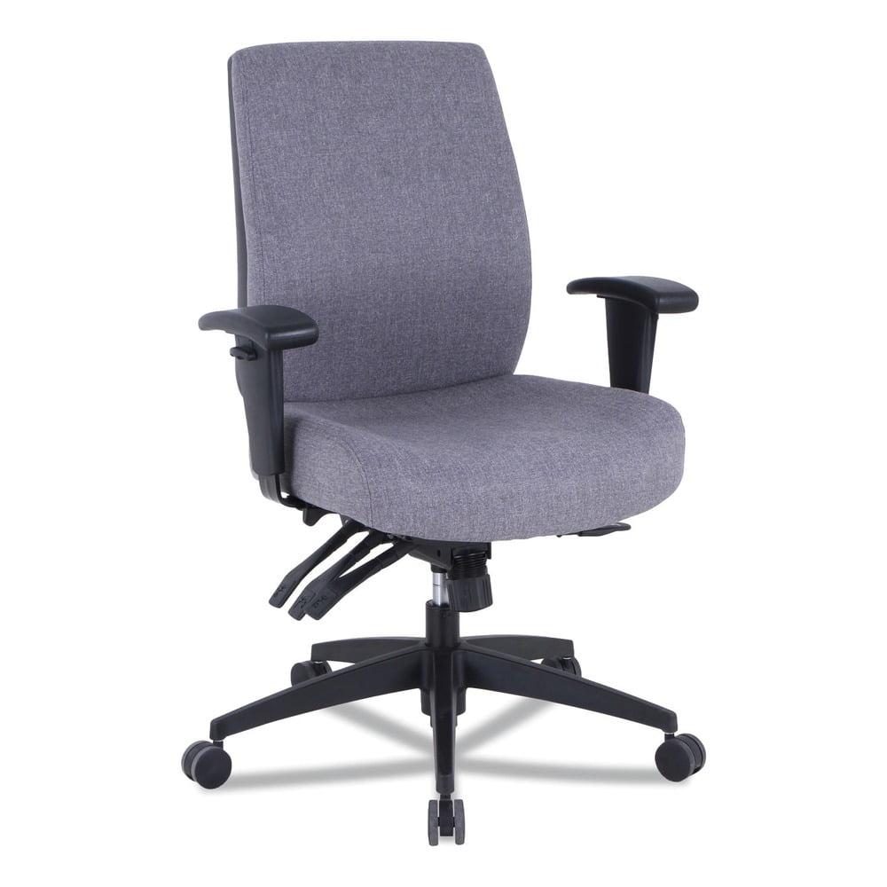 Gray Adjustable Mid-Back Task Chair with Black Base