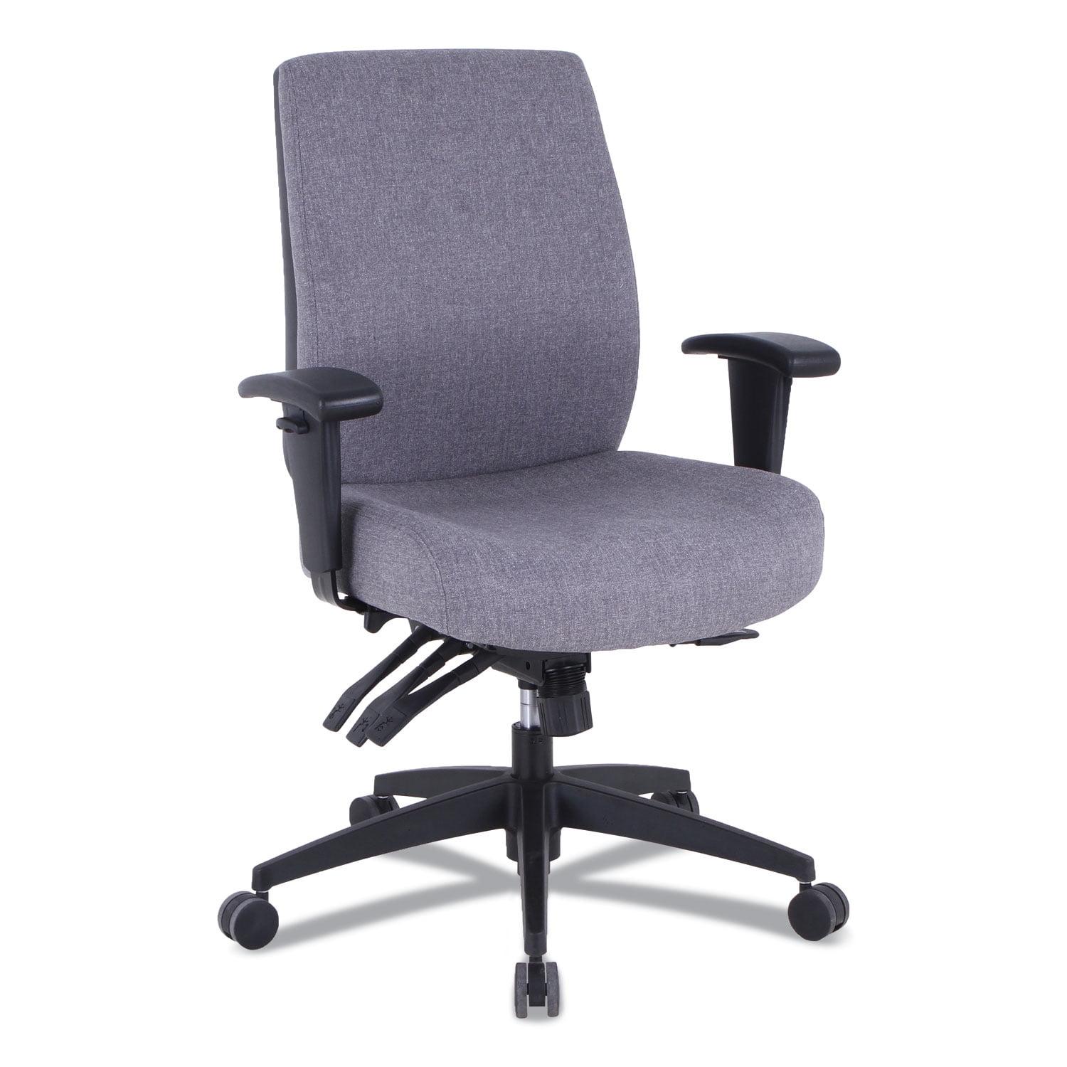 Gray Adjustable Mid-Back Task Chair with Black Base