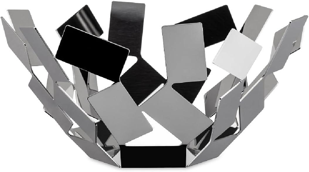 Abstract Stainless Steel Cut-Out Fruit Bowl