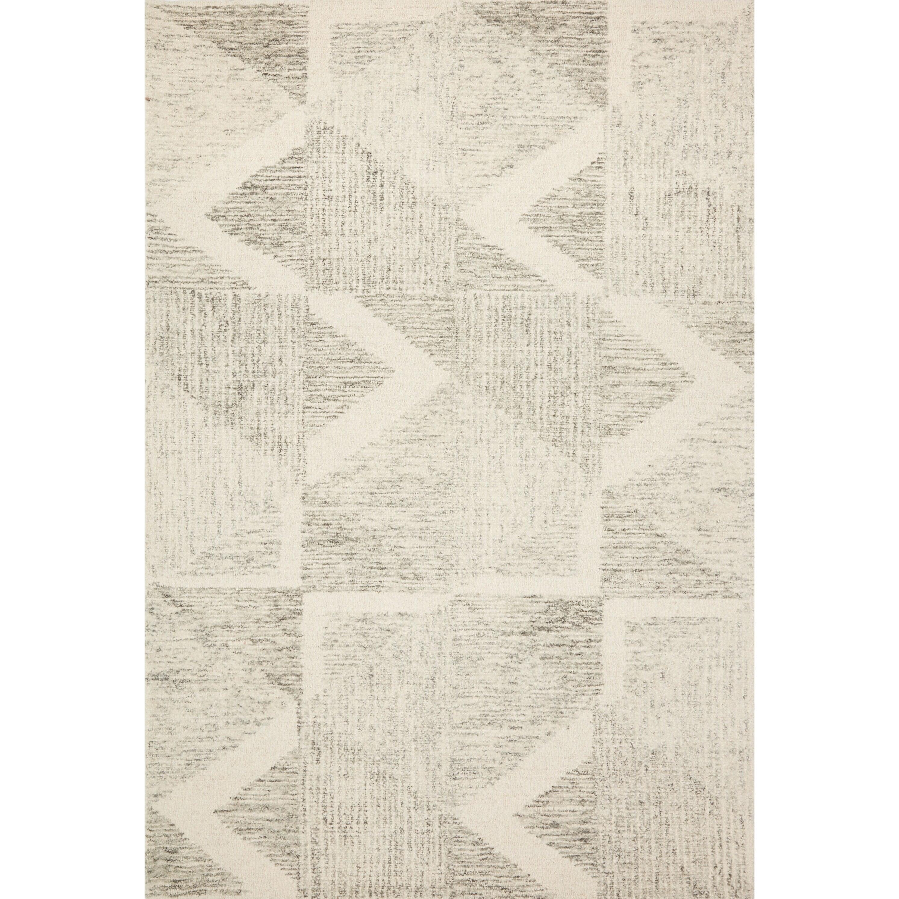 Aubrey Light Gray Geometric Wool 8'-6" x 12' Area Rug