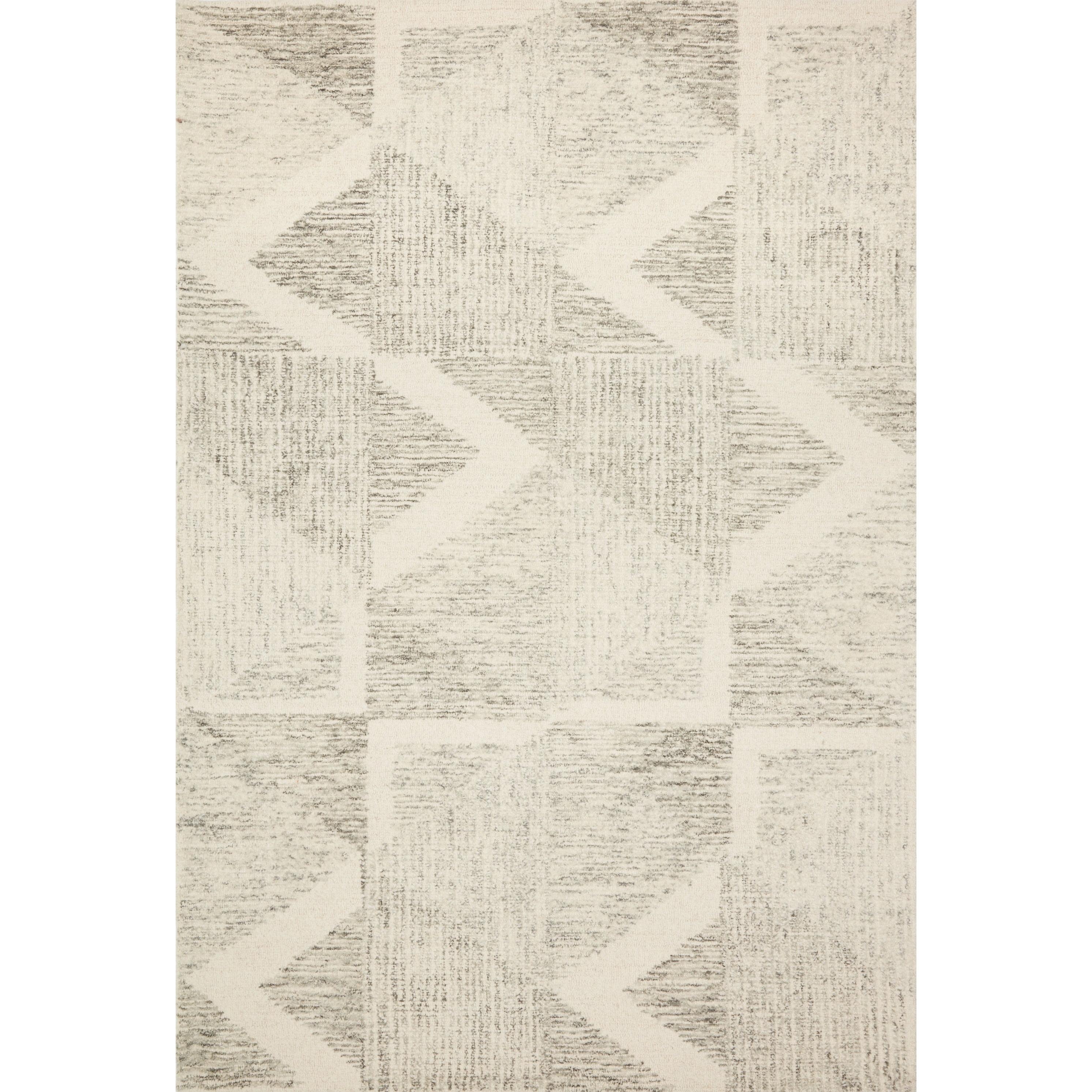 Aubrey Light Gray Geometric Wool 8'-6" x 12' Area Rug