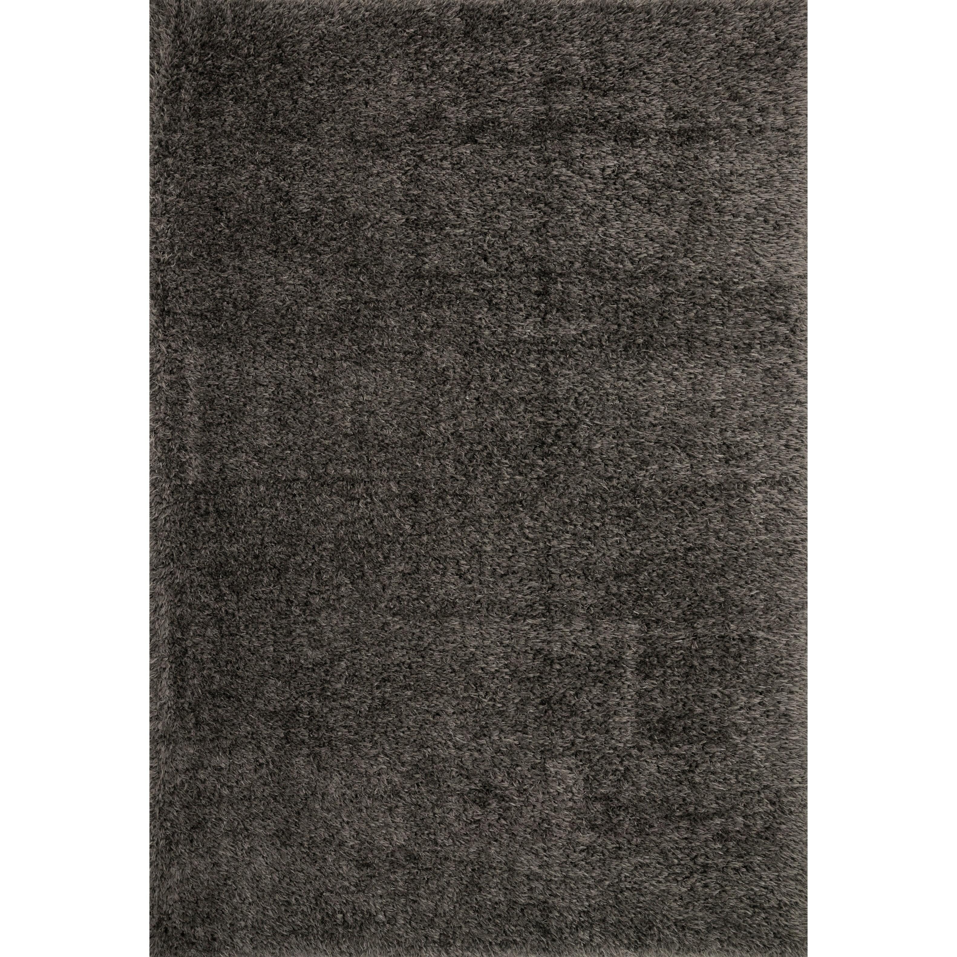 Ultra Plush Light Grey Synthetic Shag Rug 2'2" x 4'