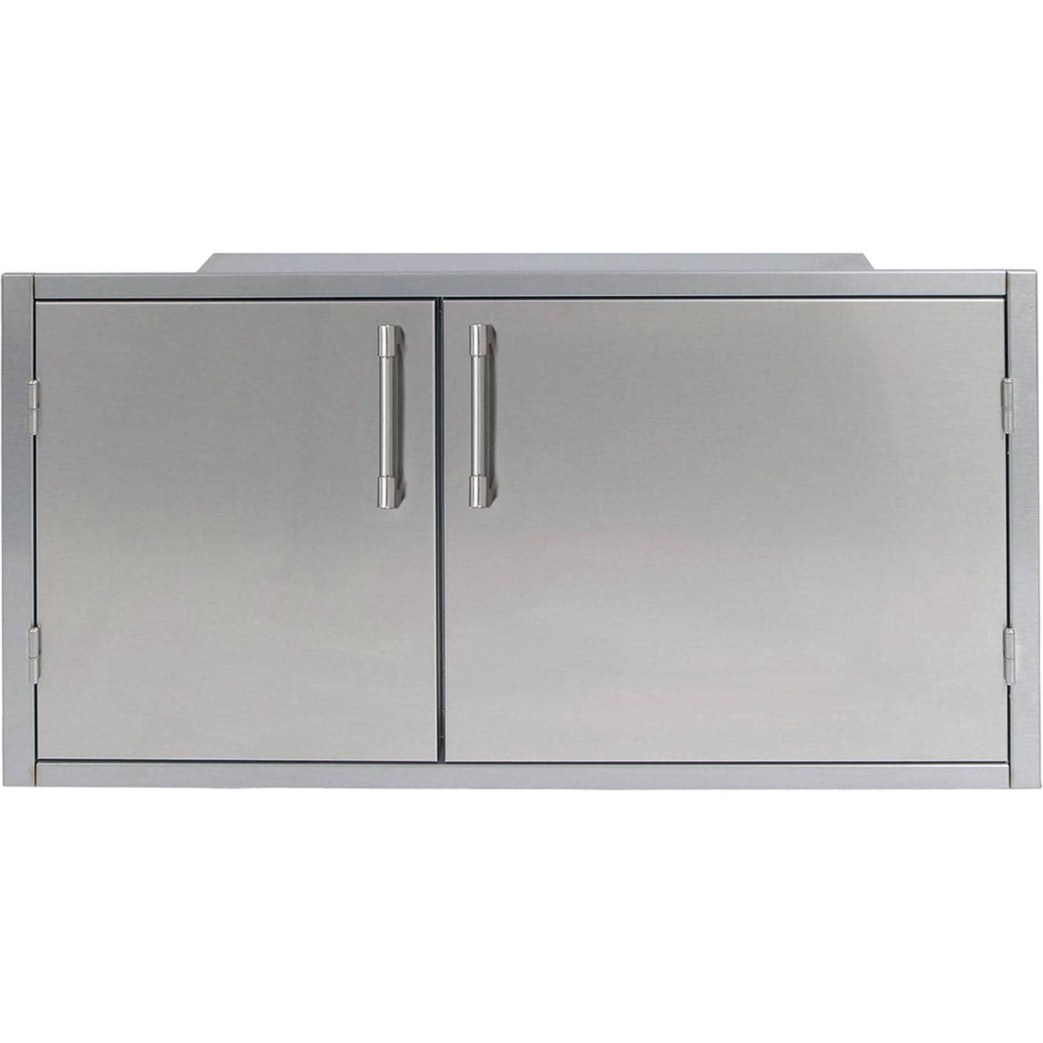 42-Inch Stainless Steel Outdoor Storage Pantry with Dual Drawers