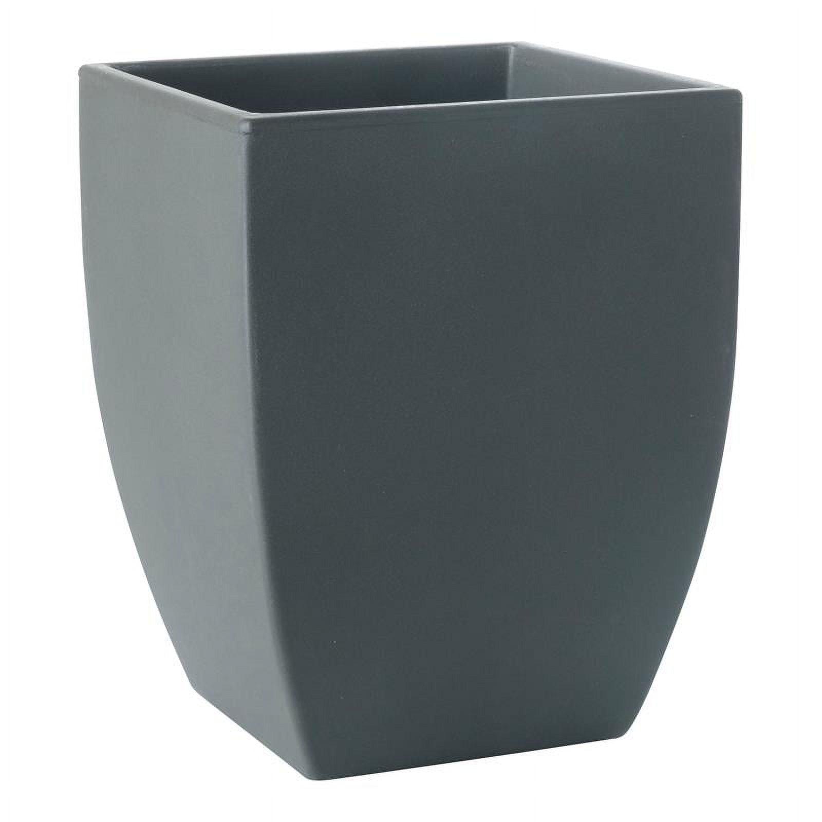 Grigio Gray 12" Square Resin Tapered Planter