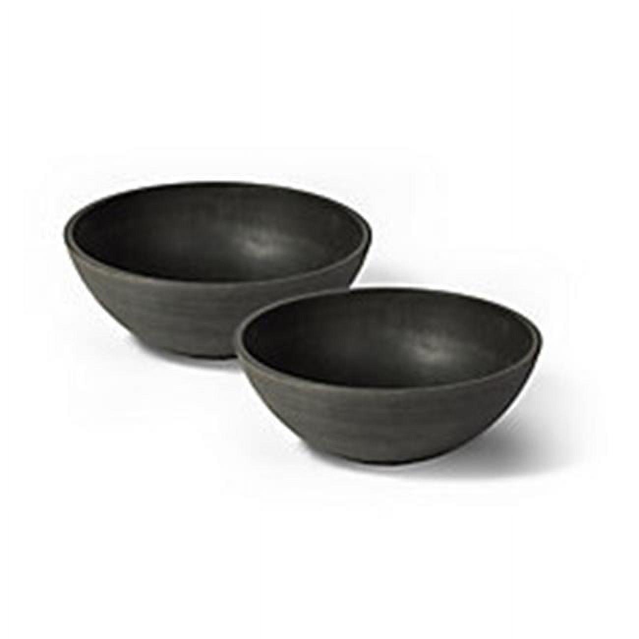 Algreen  4.5 x 12 x 12 in. Valencia Planter Bowl, Textured Charcoal - Pack of 2