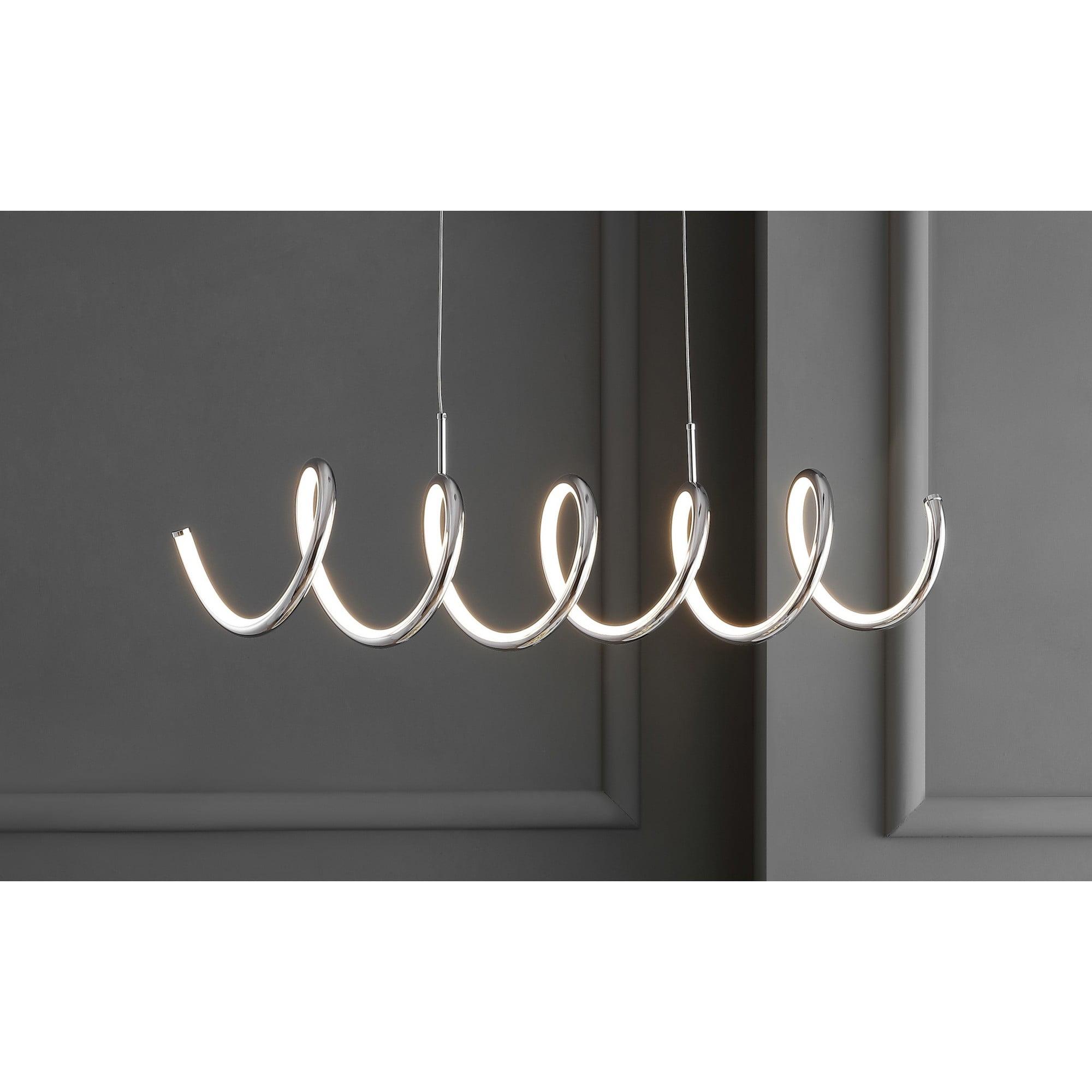 Ali 31" Chrome LED Linear Pendant Light