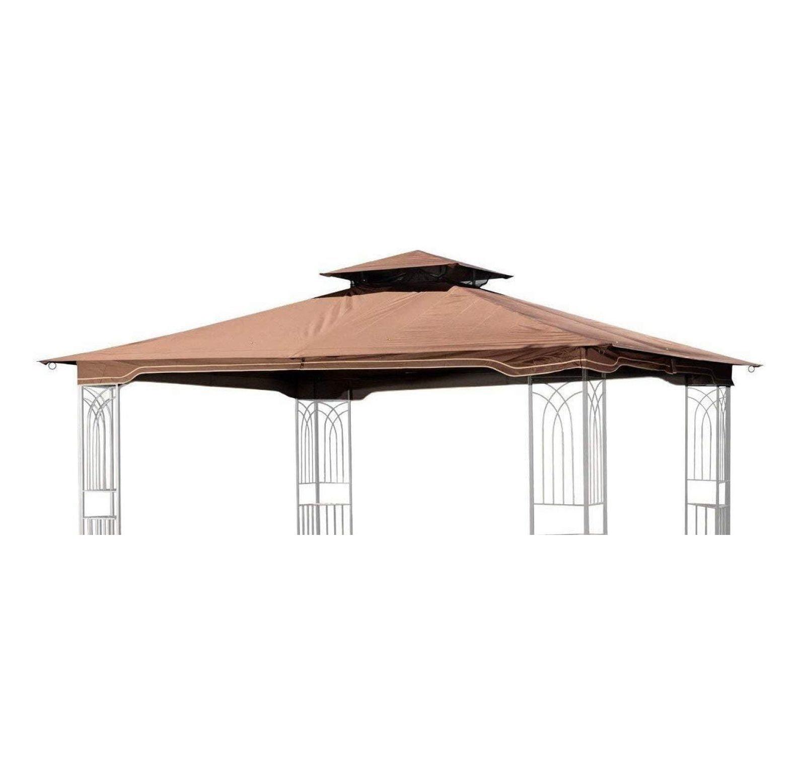 Sunjoy Brown Replacement Gazebo Canopy for 10 x 12 Regency II Patio Gazebo, Easily update your Gazebo