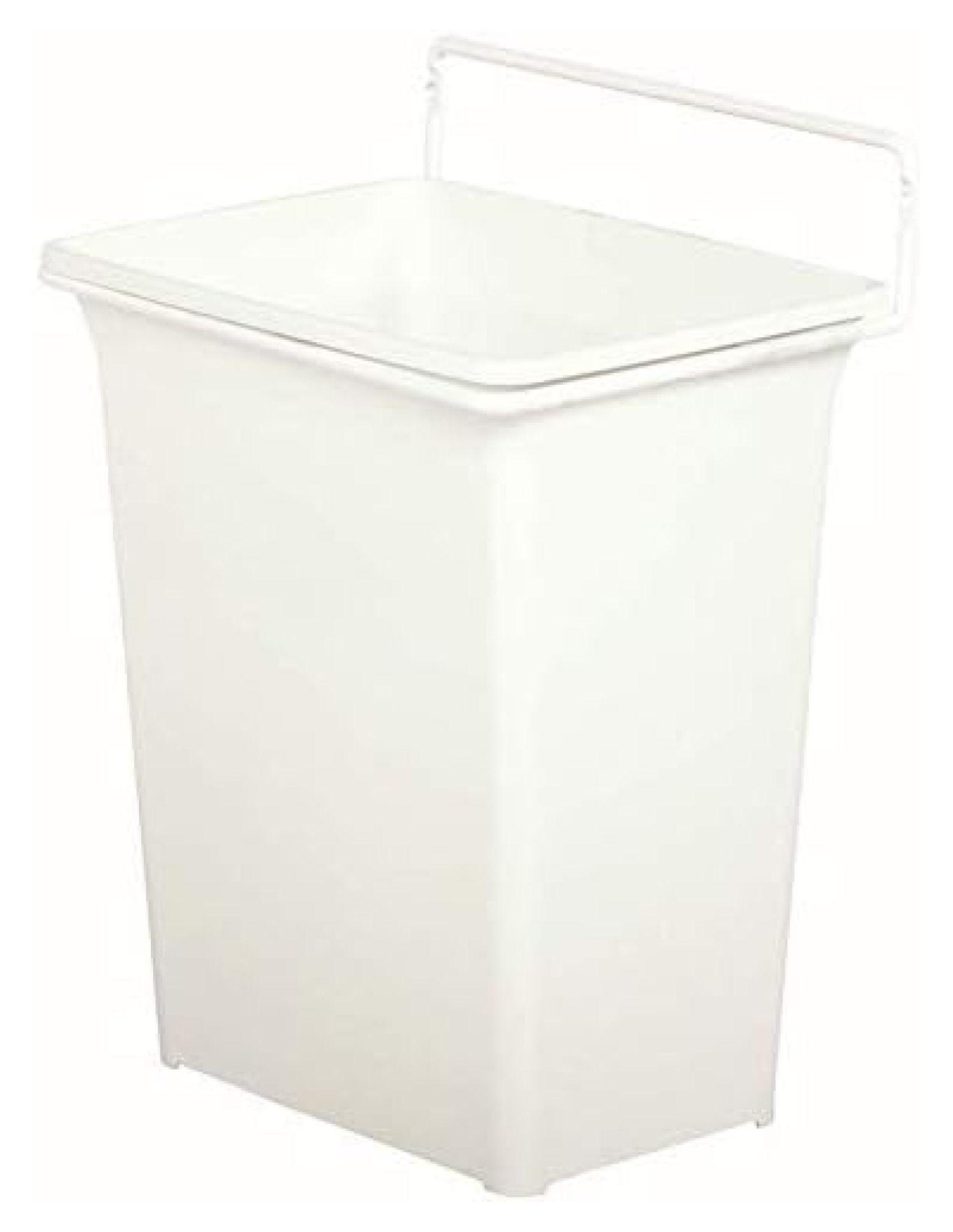 White Plastic Pull-Out Kitchen Waste Bin, 2.25 Gallons