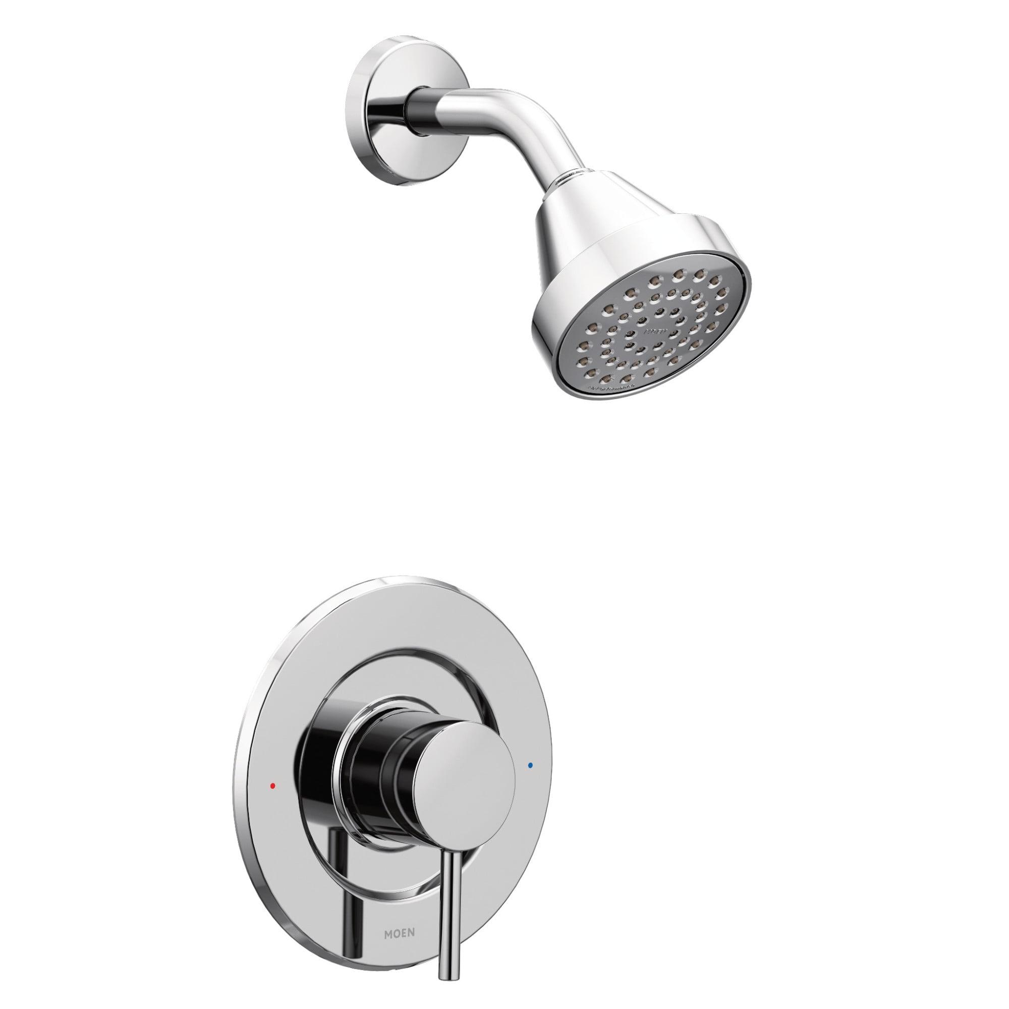 Modern Chrome Wall-Mounted Single-Function Shower Trim Kit