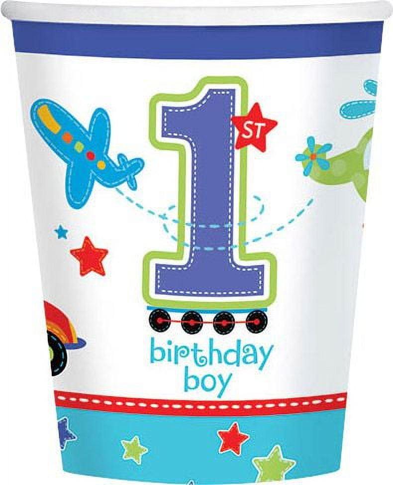 All Aboard 1st Birthday 9oz Cups (18 Count)