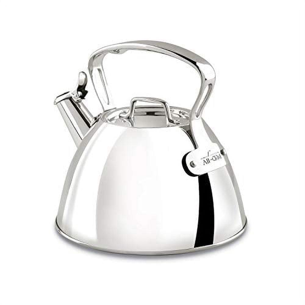 2-Quart Silver Stainless Steel Whistling Tea Kettle