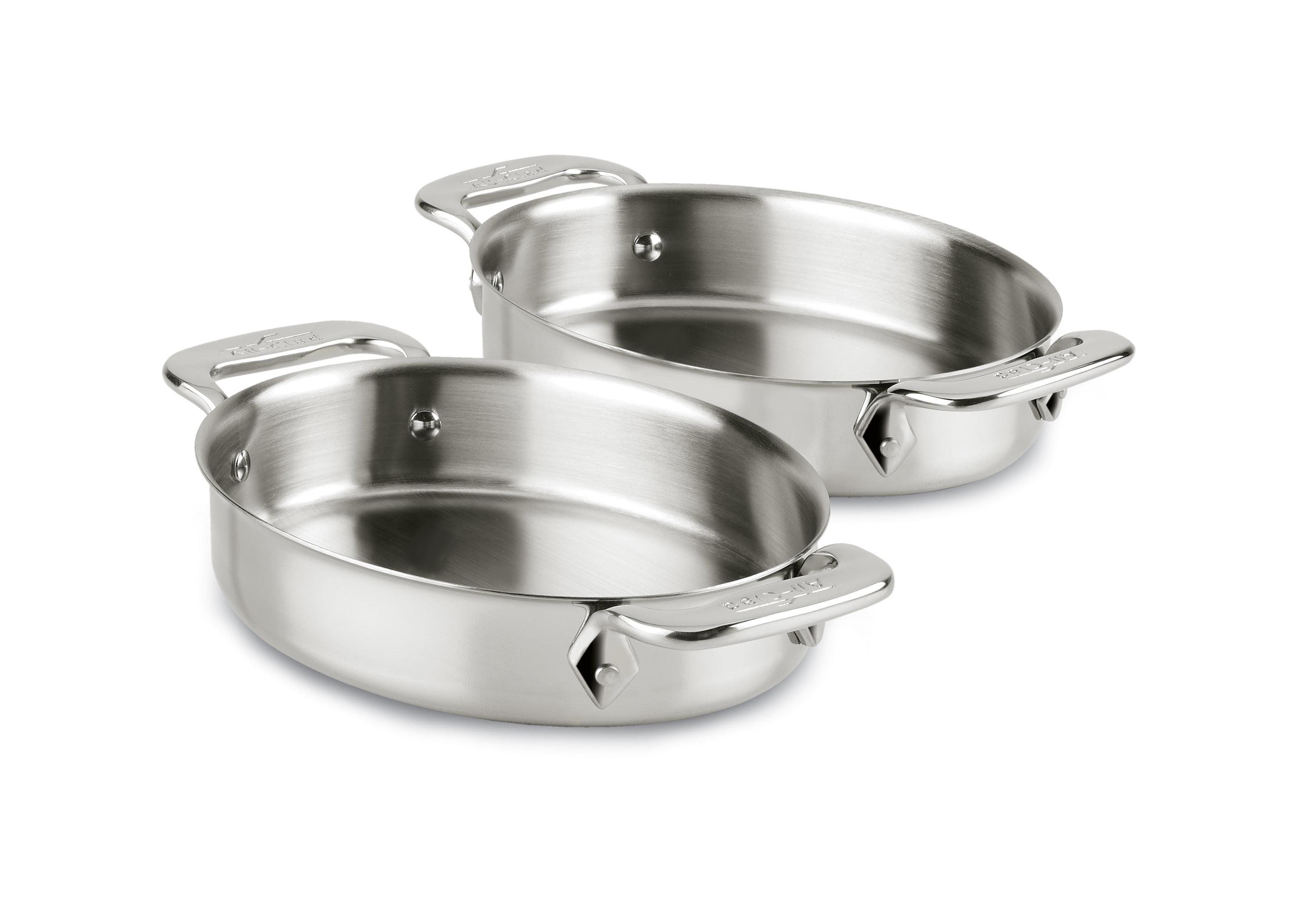 Stainless Steel 7" Oval Bakers 2-Piece Set