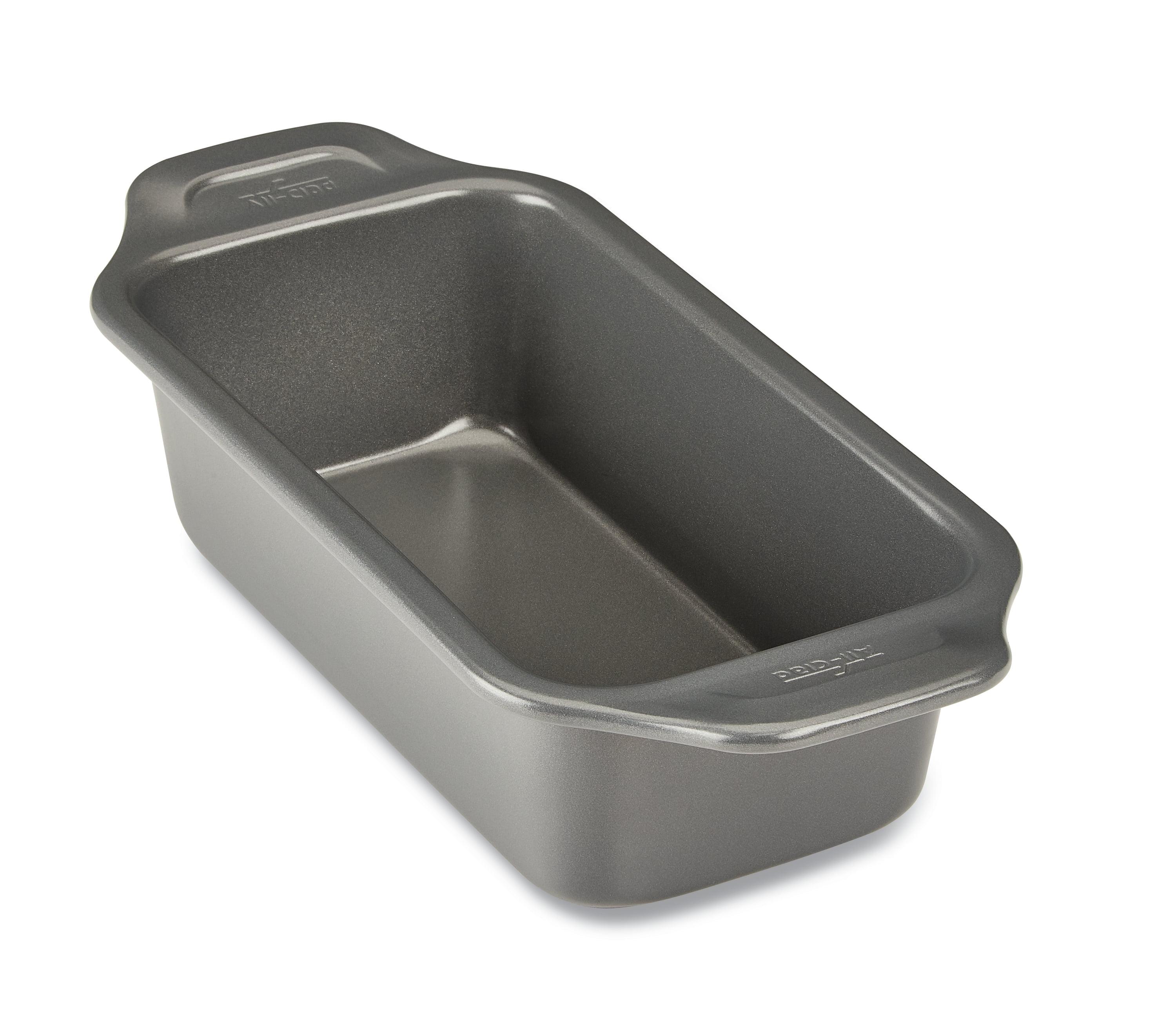 Gray Aluminum Non-Stick Loaf Pan with Oversized Handles