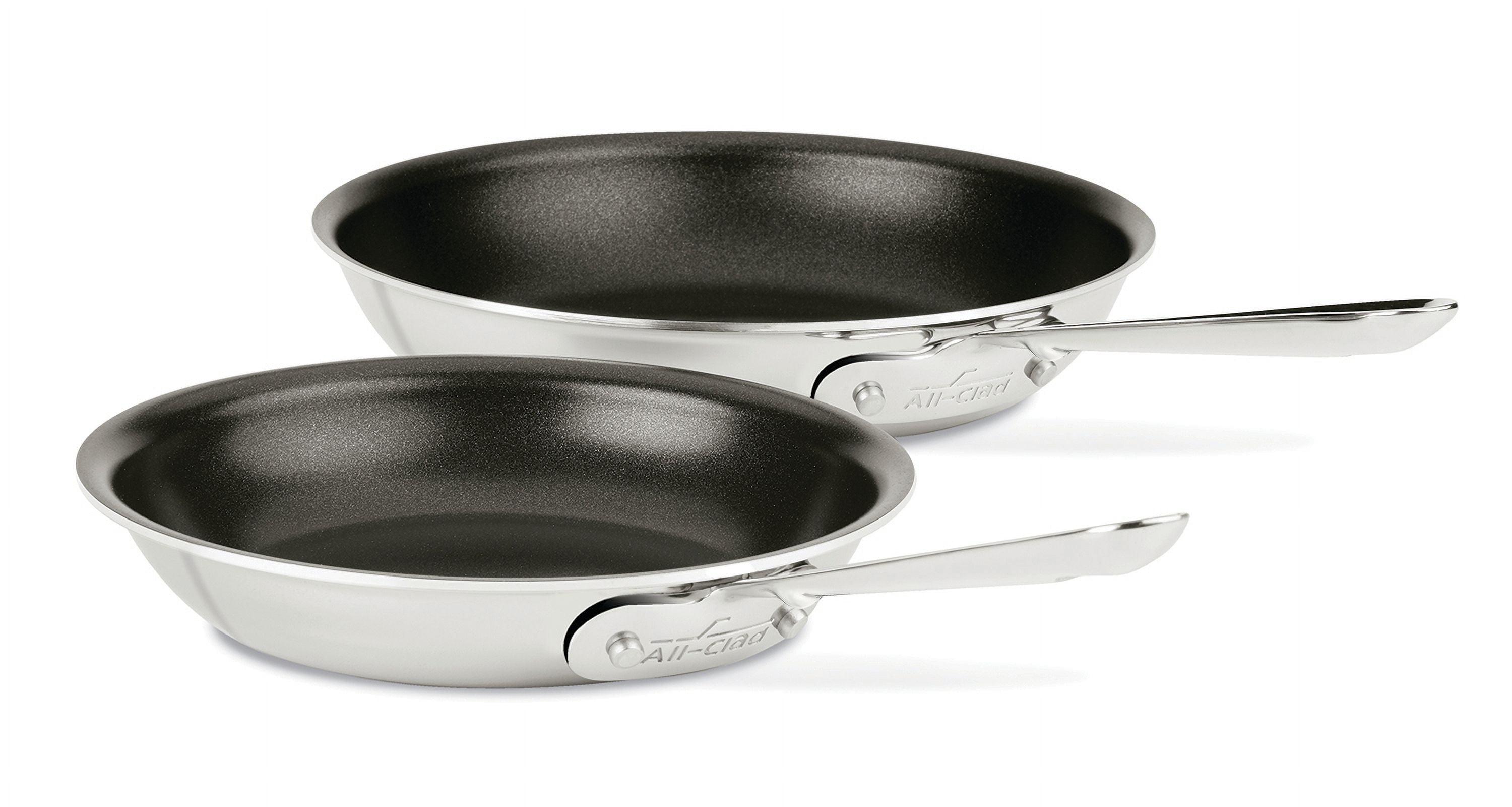 All-Clad D3 Stainless 3-Ply Bonded Cookware, Nonstick 2 Piece Fry Pan Set, 8 & 10 inch