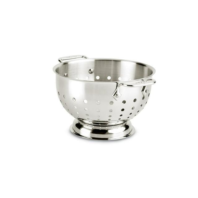 All-Clad 3 Quart Stainless Steel Colander, Silver