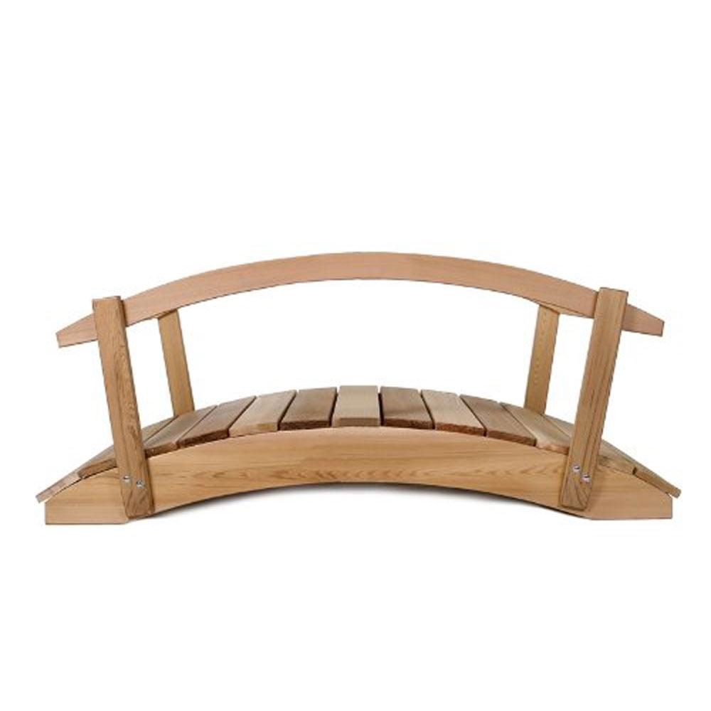 4-Ft Cedar Garden Bridge with Side Rails