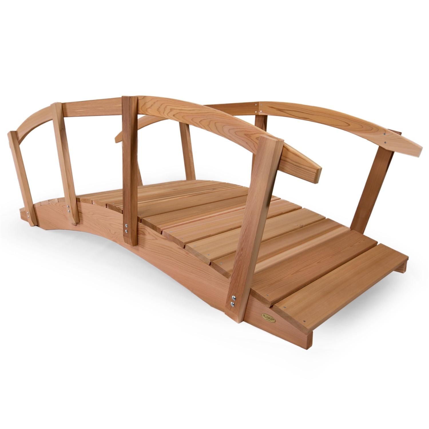 All Things Cedar Garden Bridge with Side Rails